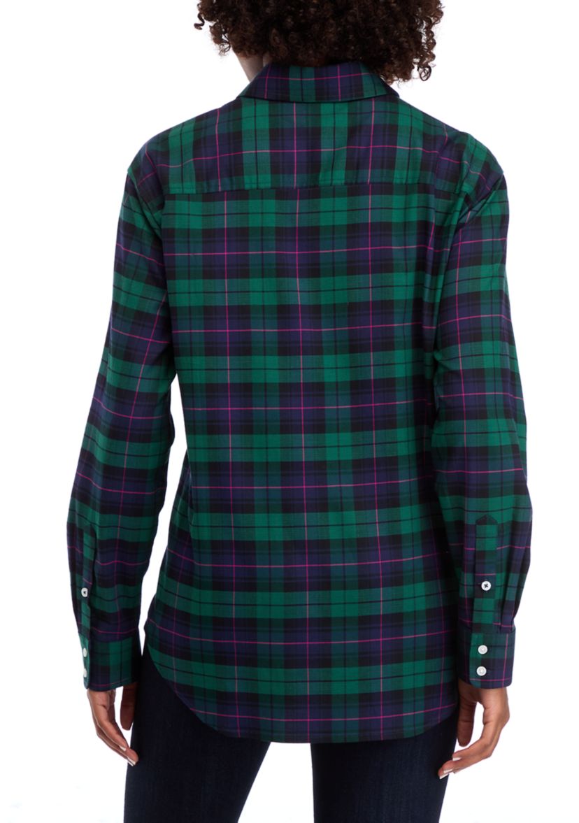 Womens Long Sleeve Flannel Shirt
