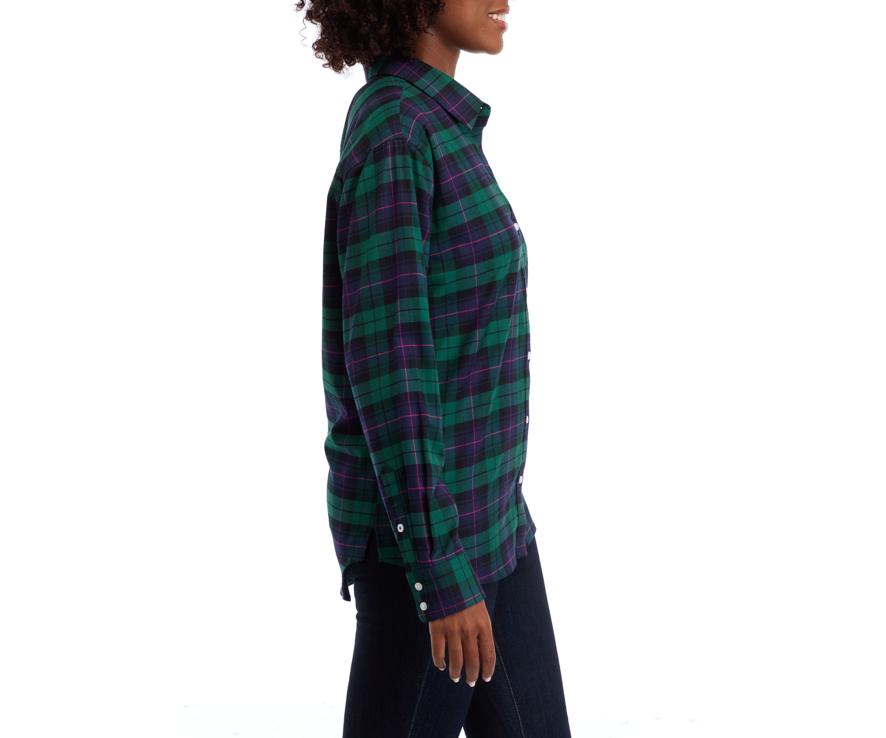 Womens Long Sleeve Flannel Shirt