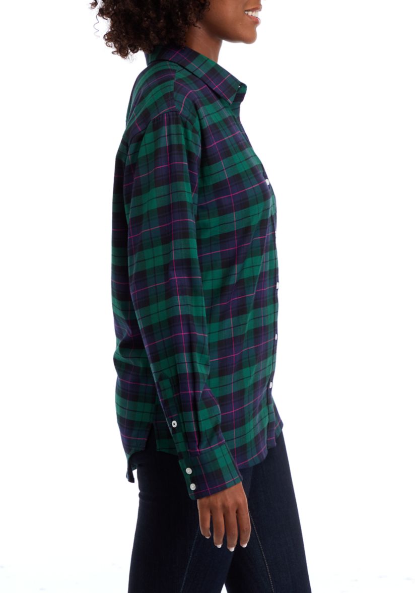 Womens Long Sleeve Flannel Shirt