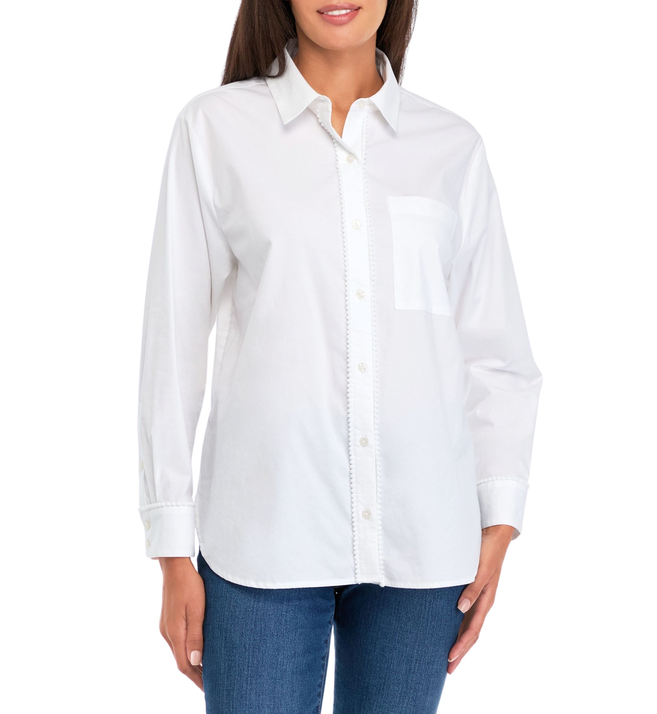 Womens Long Sleeve Button Up Tunic