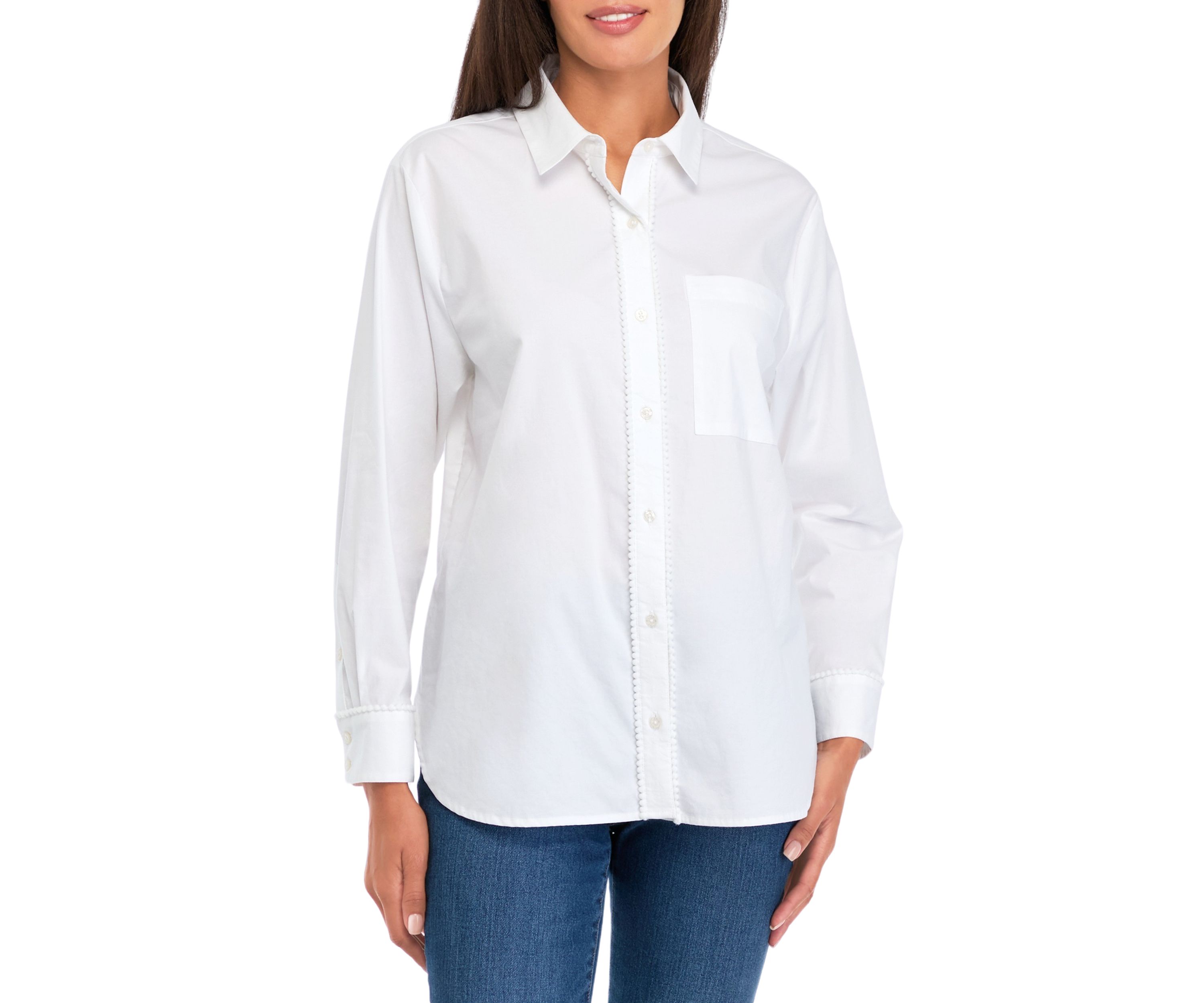 Womens Long Sleeve Button Up Tunic