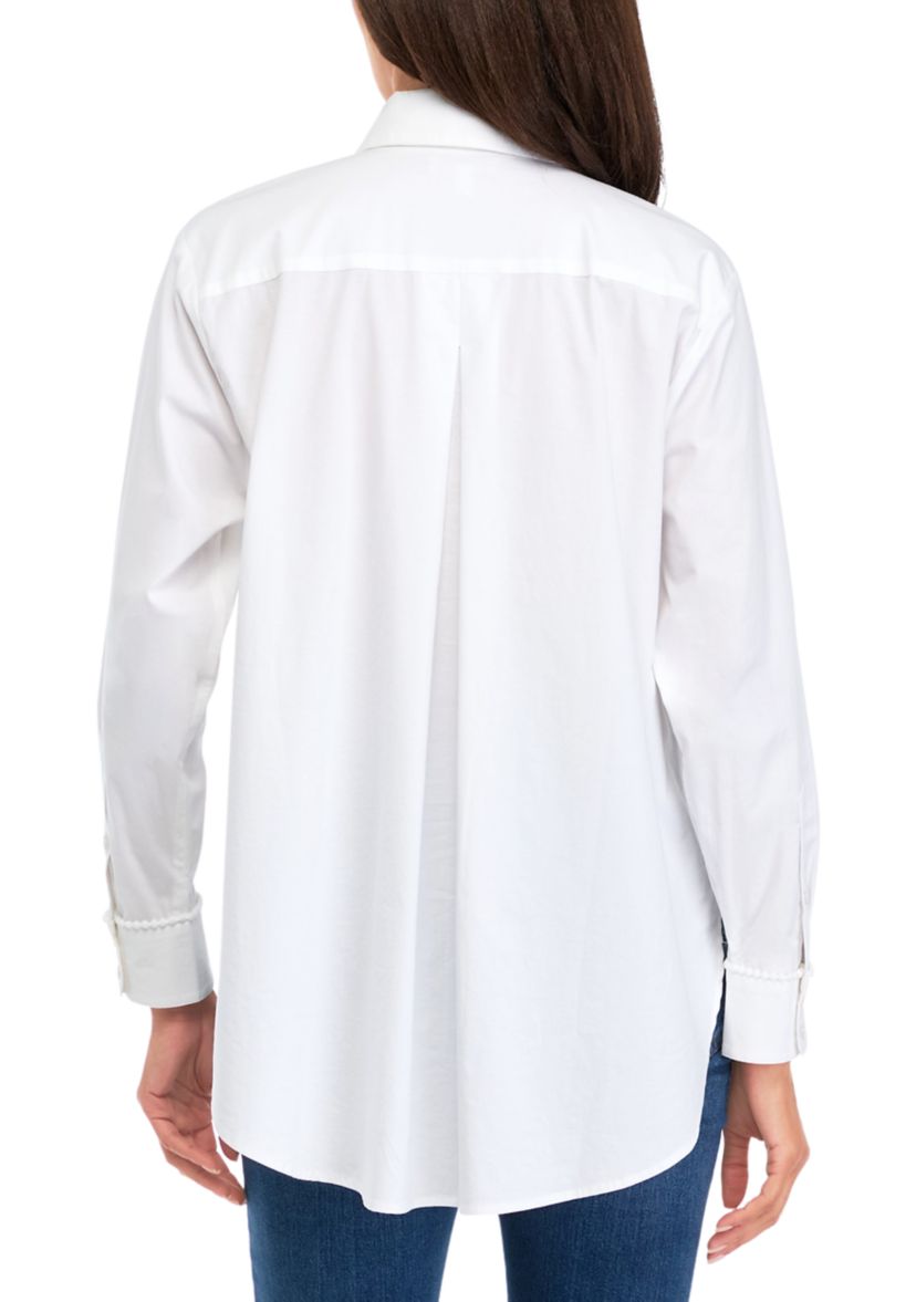 Womens Long Sleeve Button Up Tunic