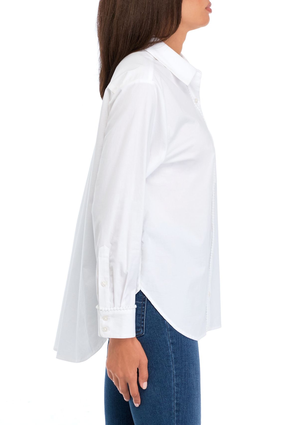 Womens Long Sleeve Button Up Tunic