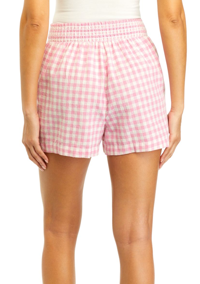 Womens Printed Linen Shorts