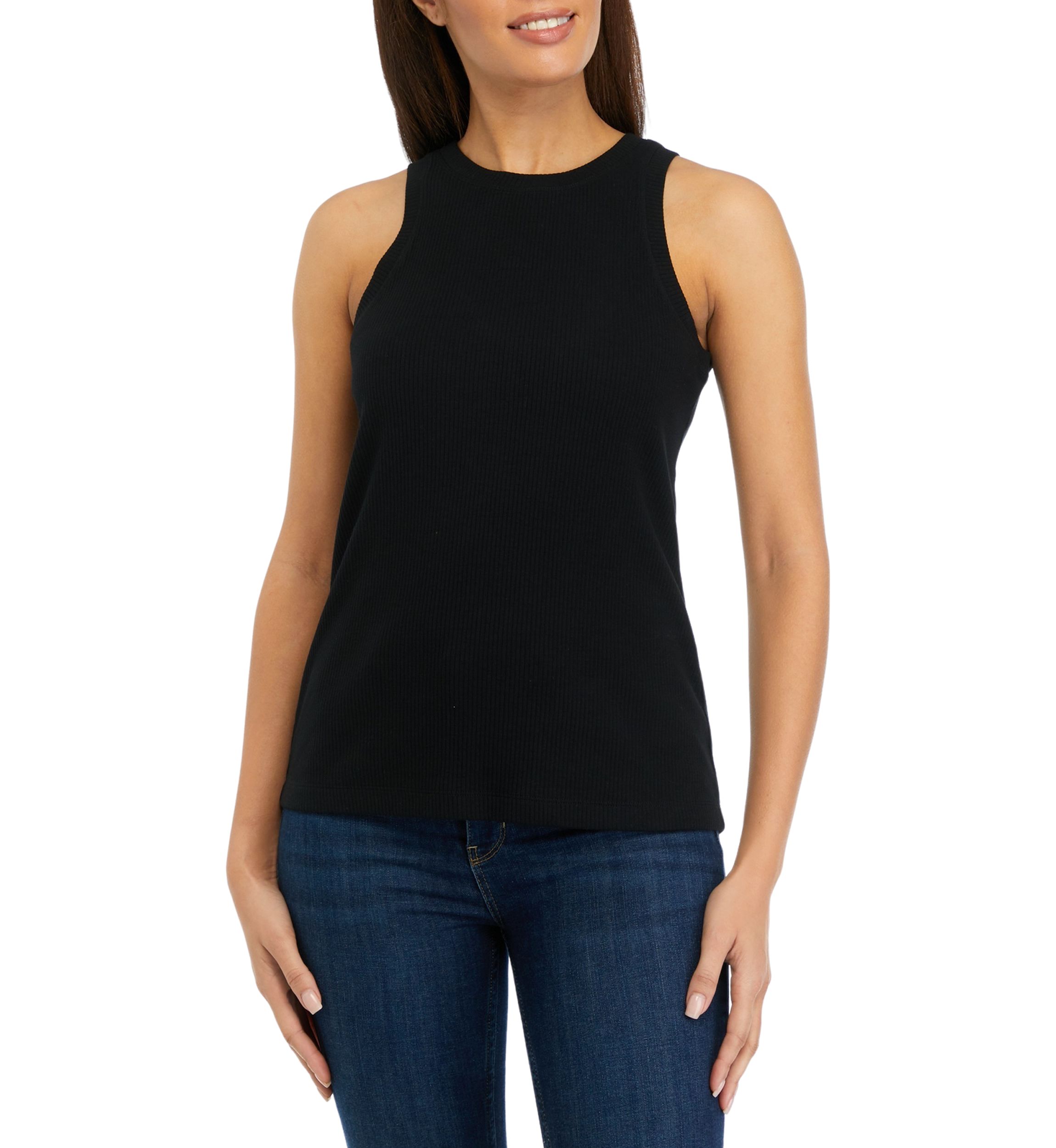 Womens Sleeveless Ribbed Tank