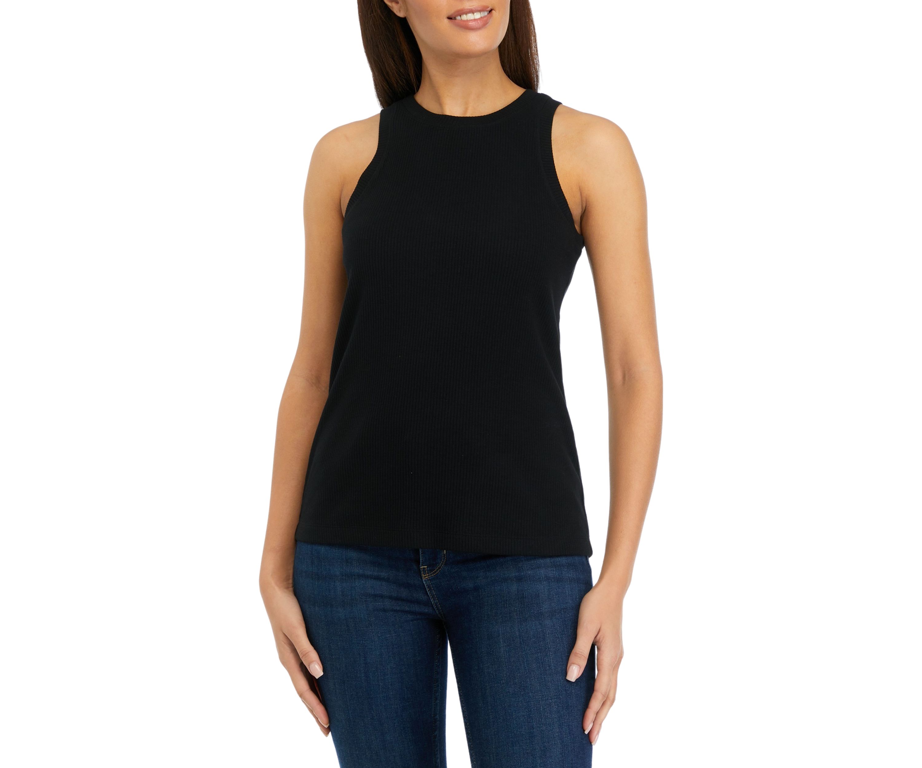 Womens Sleeveless Ribbed Tank