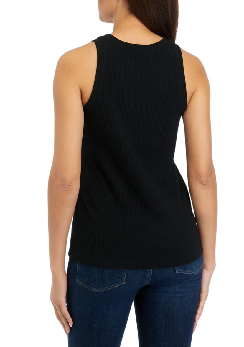Womens Sleeveless Ribbed Tank