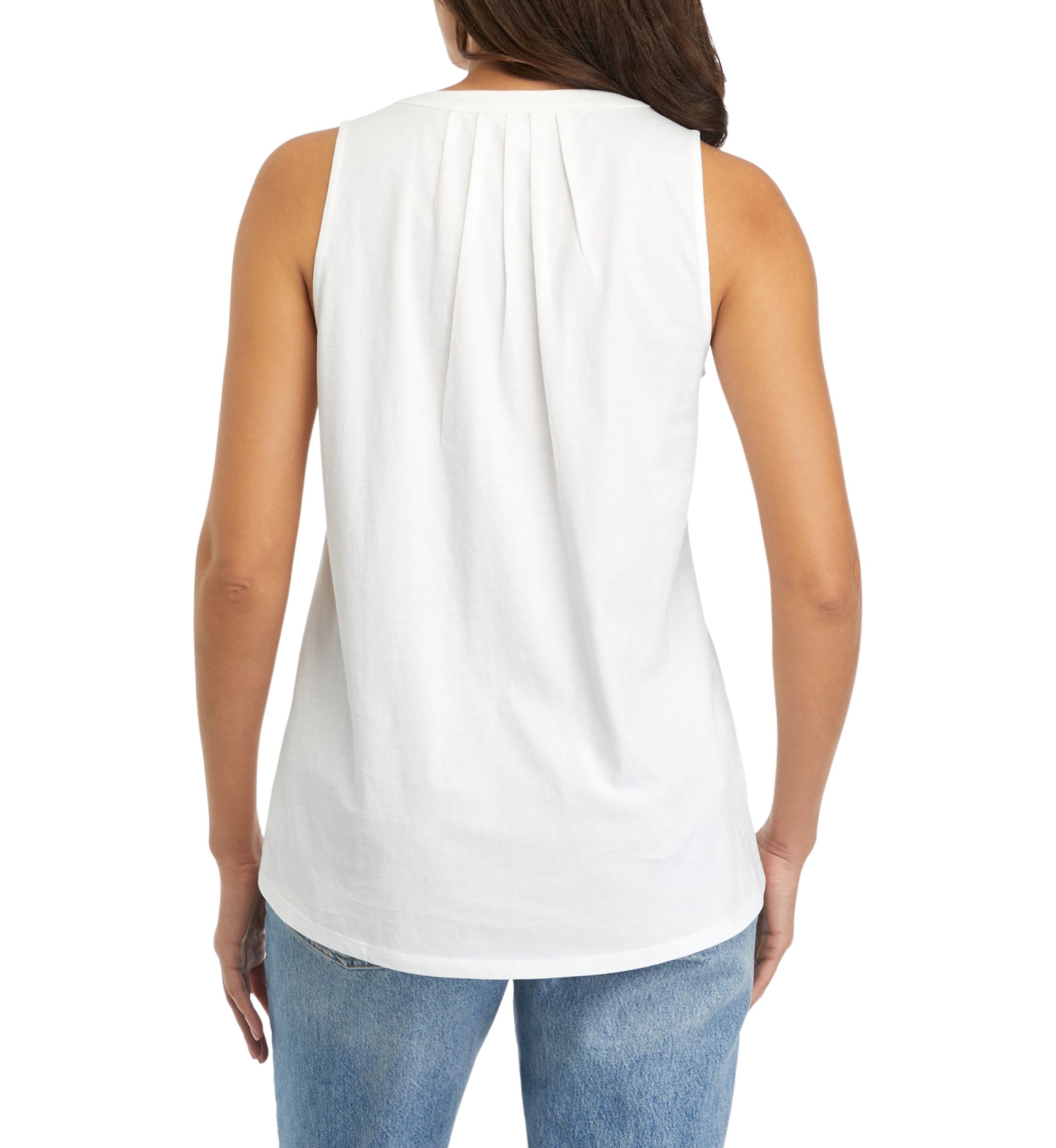 Womens Sleeveless Peasant Top