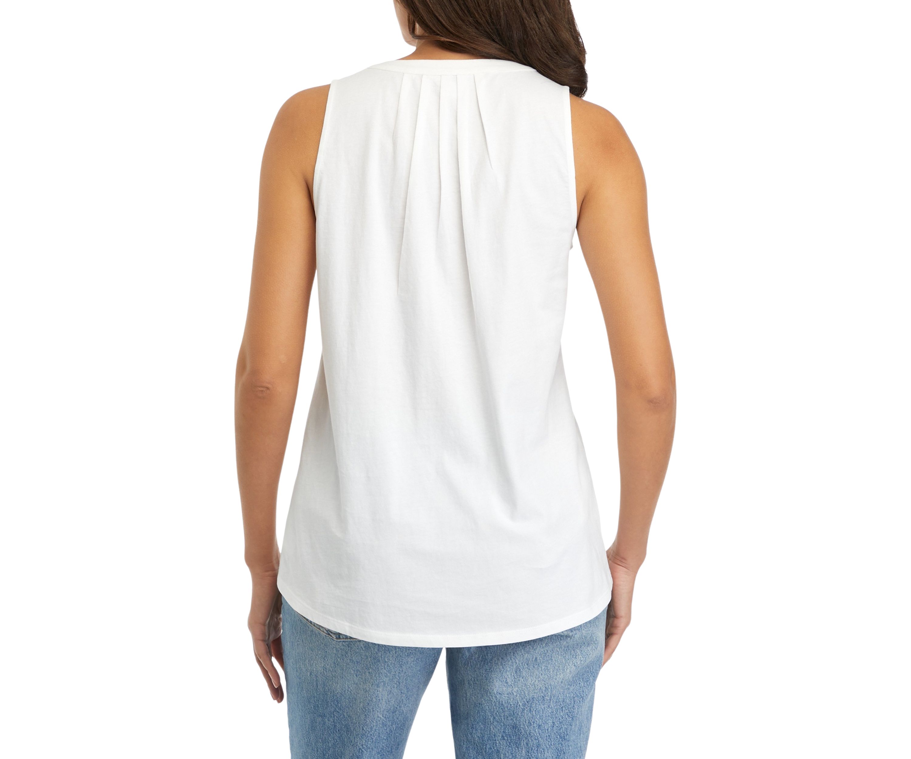 Womens Sleeveless Peasant Top