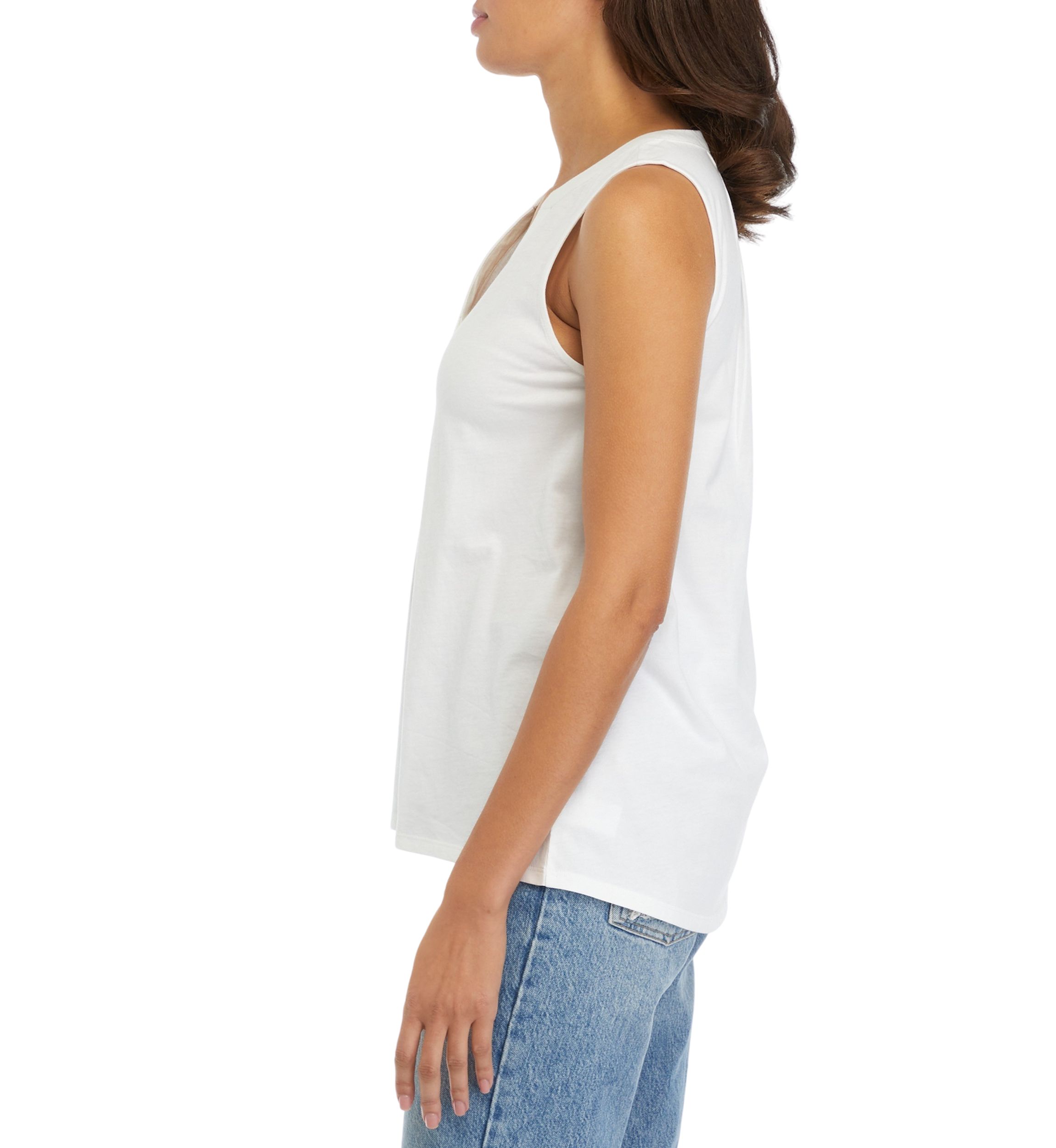 Womens Sleeveless Peasant Top