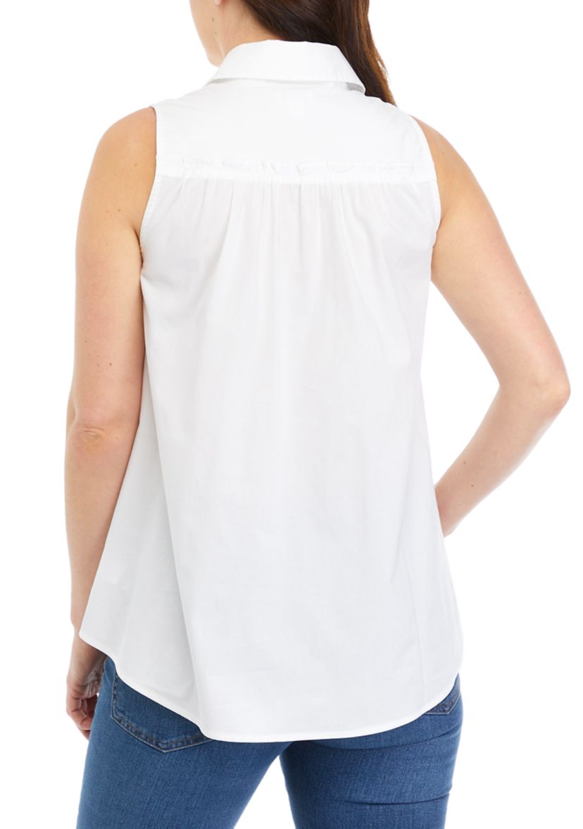 Womens Solid Boyfriend Top