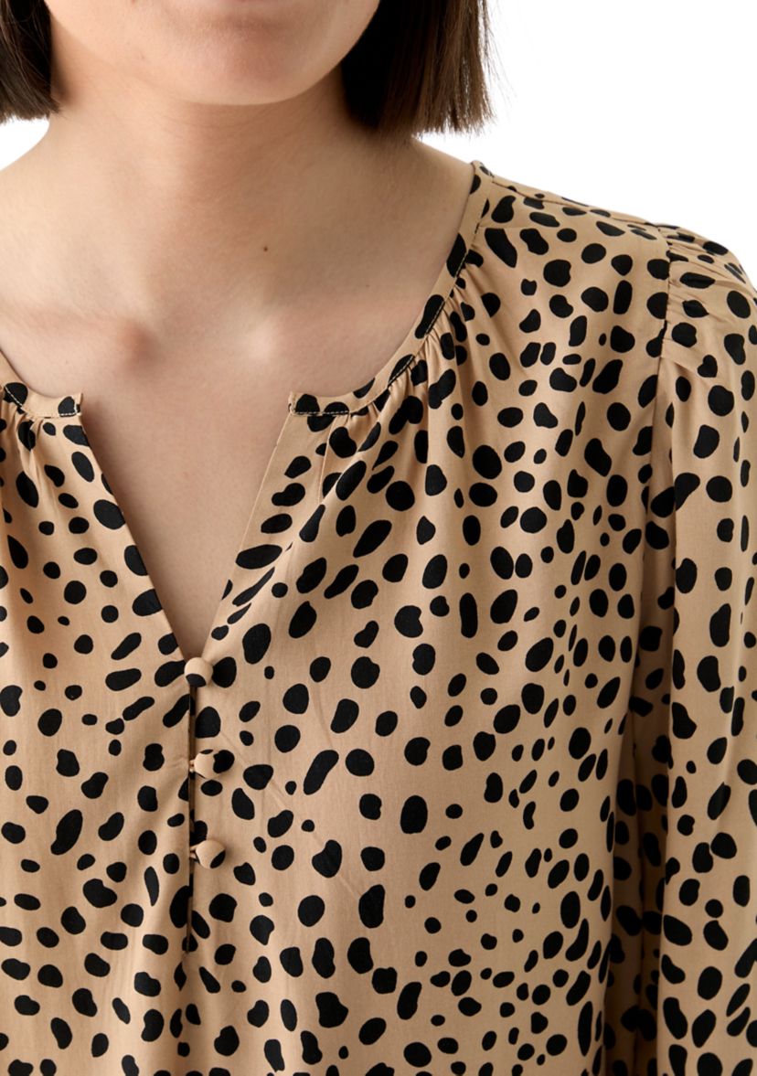 Womens Button Front Peasant Blouse