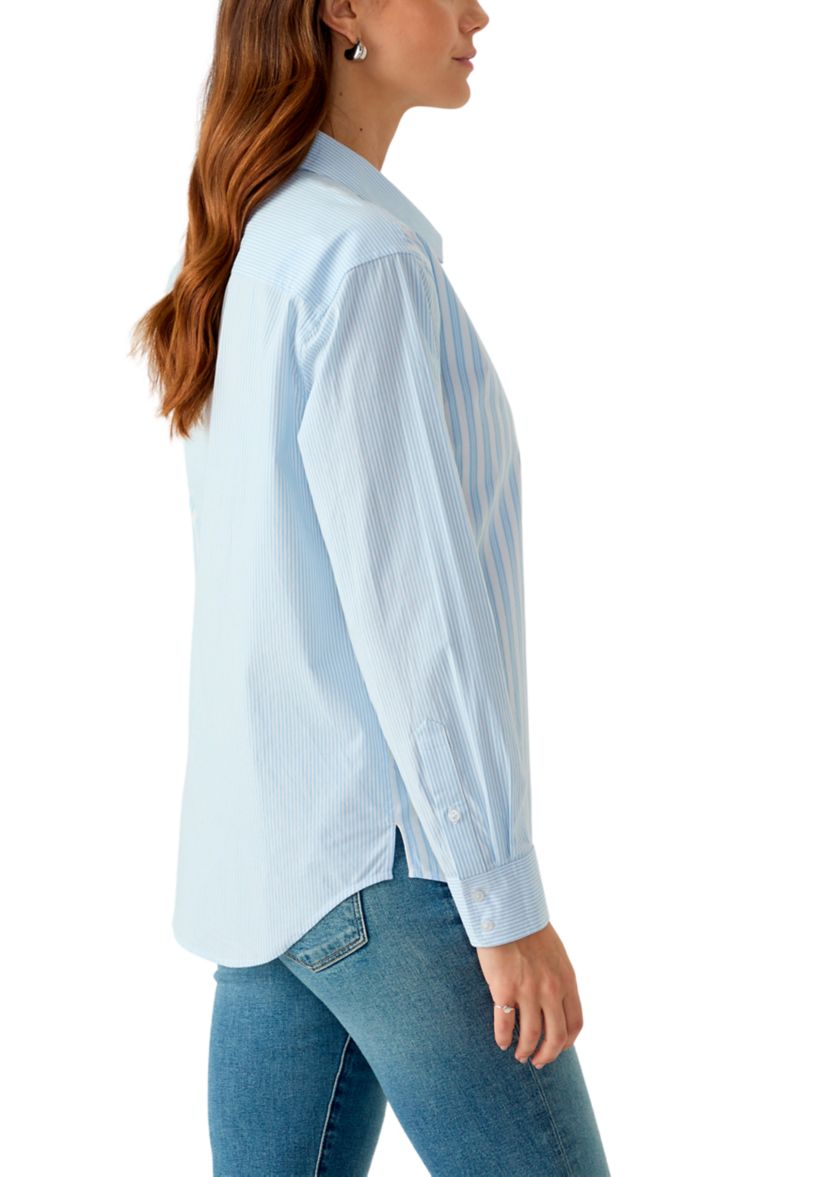 Womens Yarn Dyed Button Front Shirt