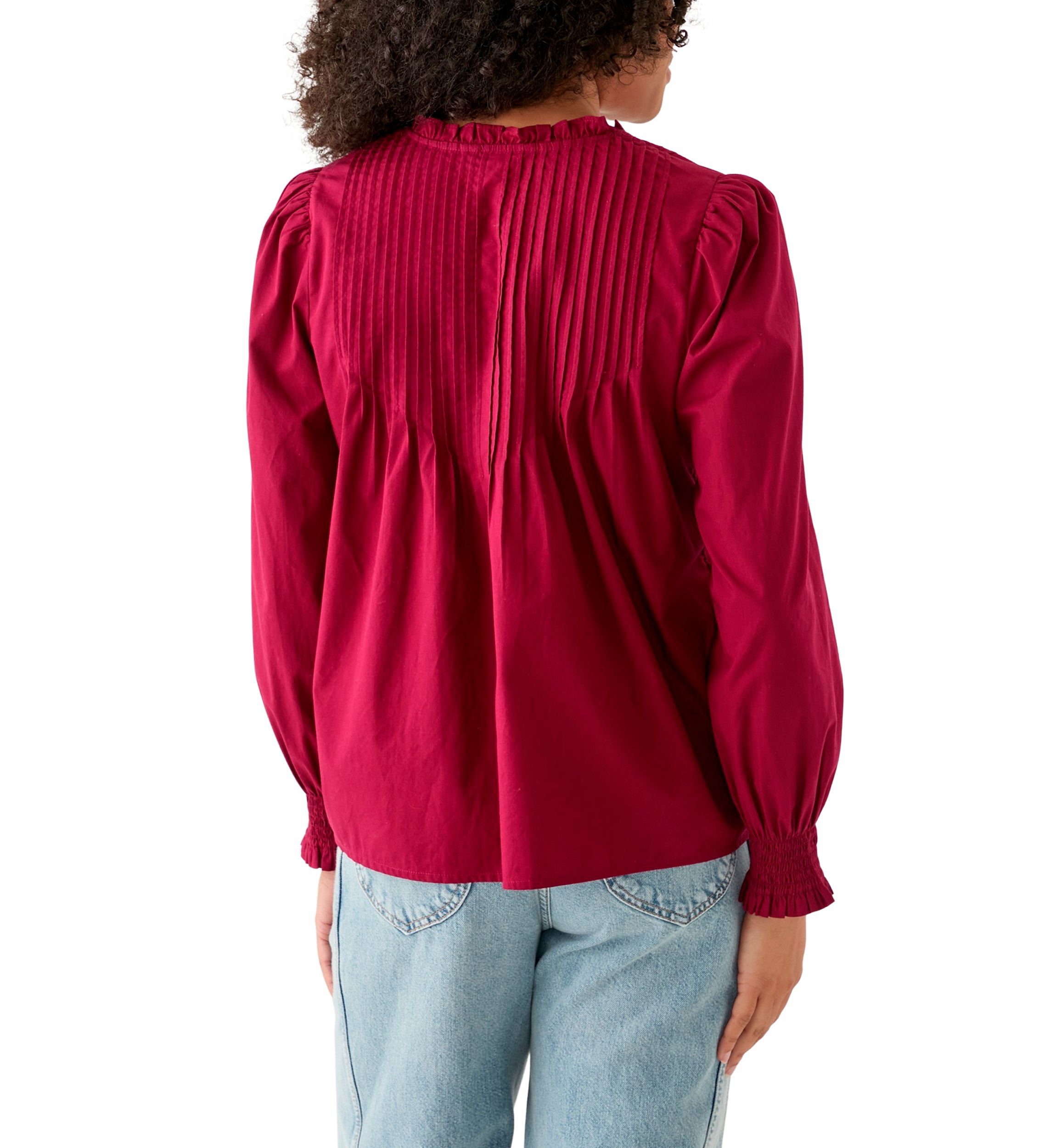 Womens Long Sleeve Ruffle Top