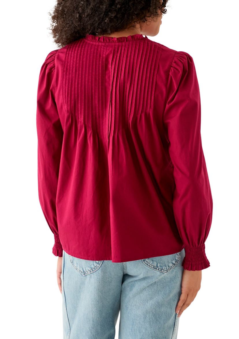 Womens Long Sleeve Ruffle Top