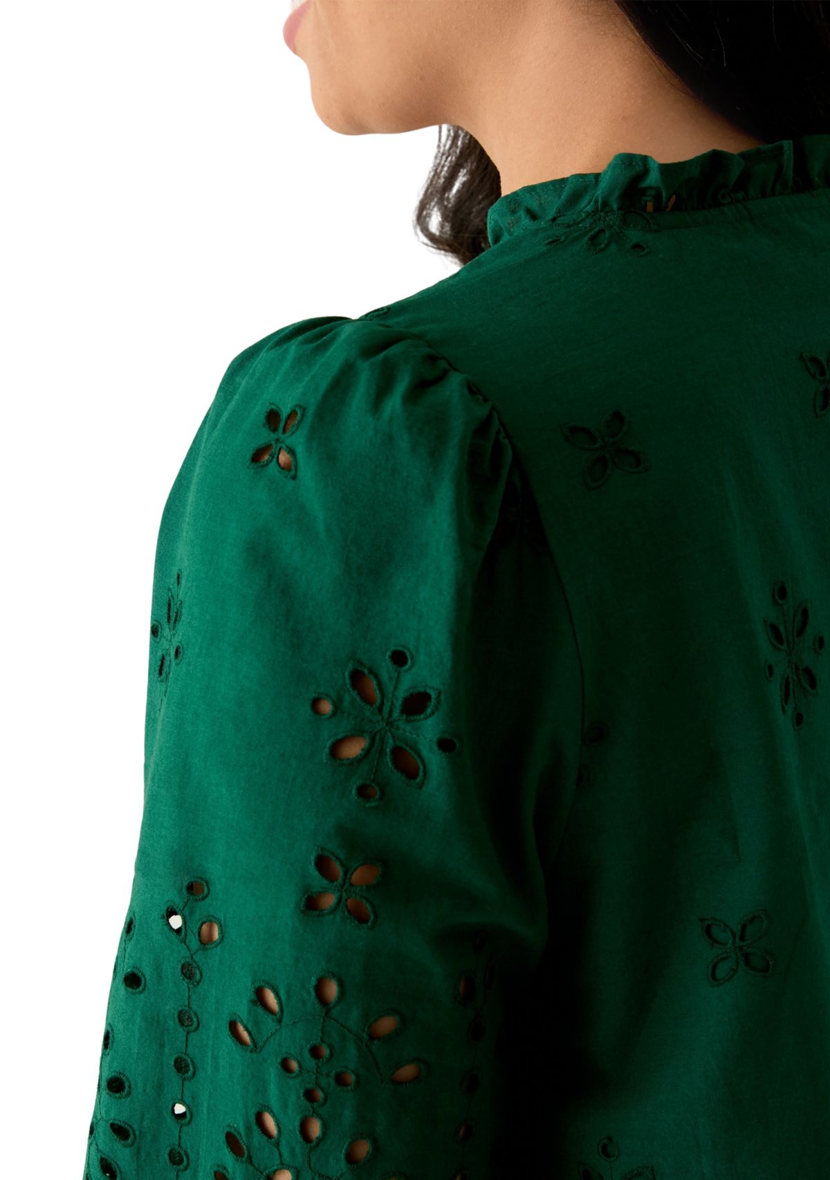 Womens Long Sleeve Ruffle Top