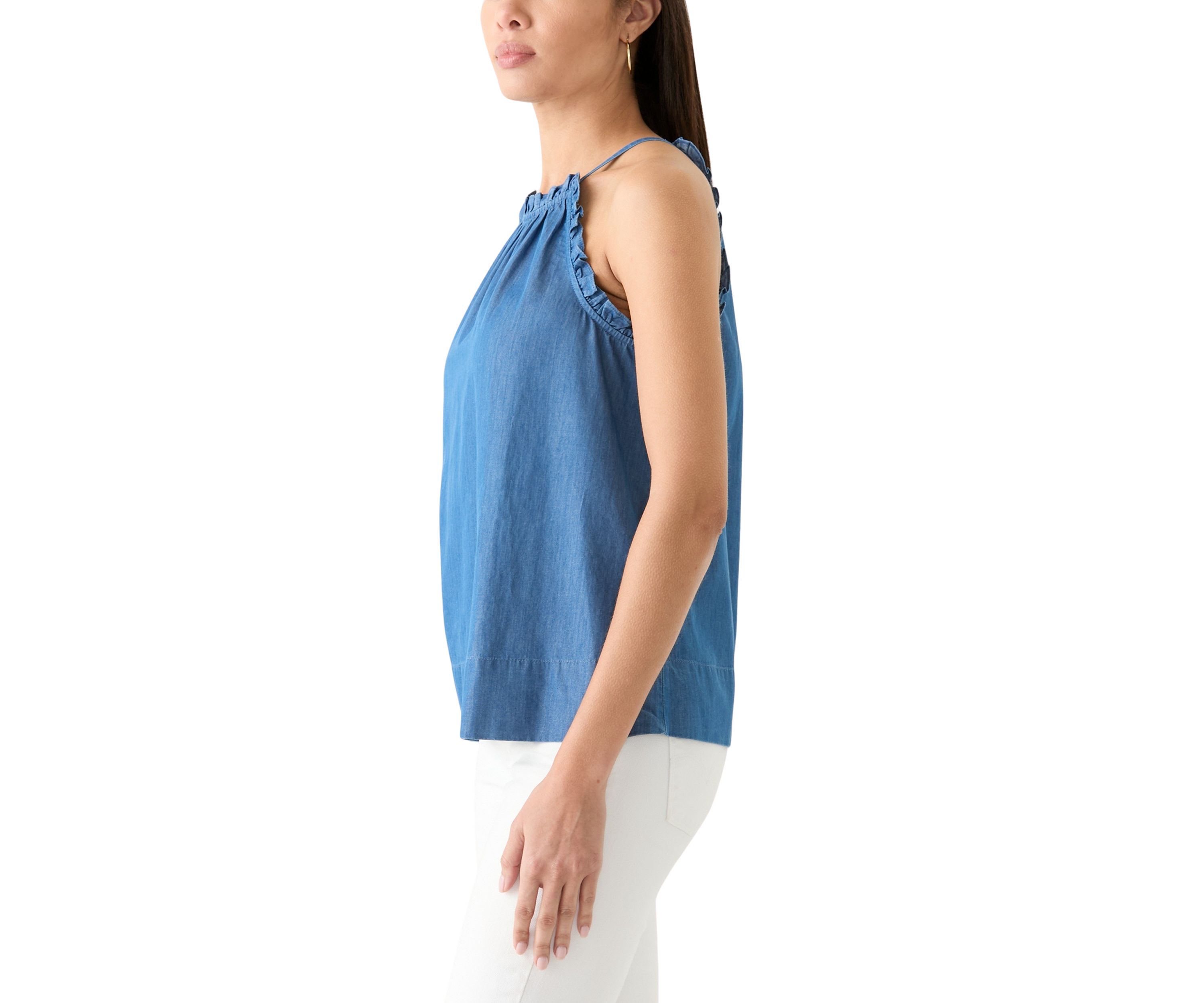 Womens Ruffle Halter Neck Top