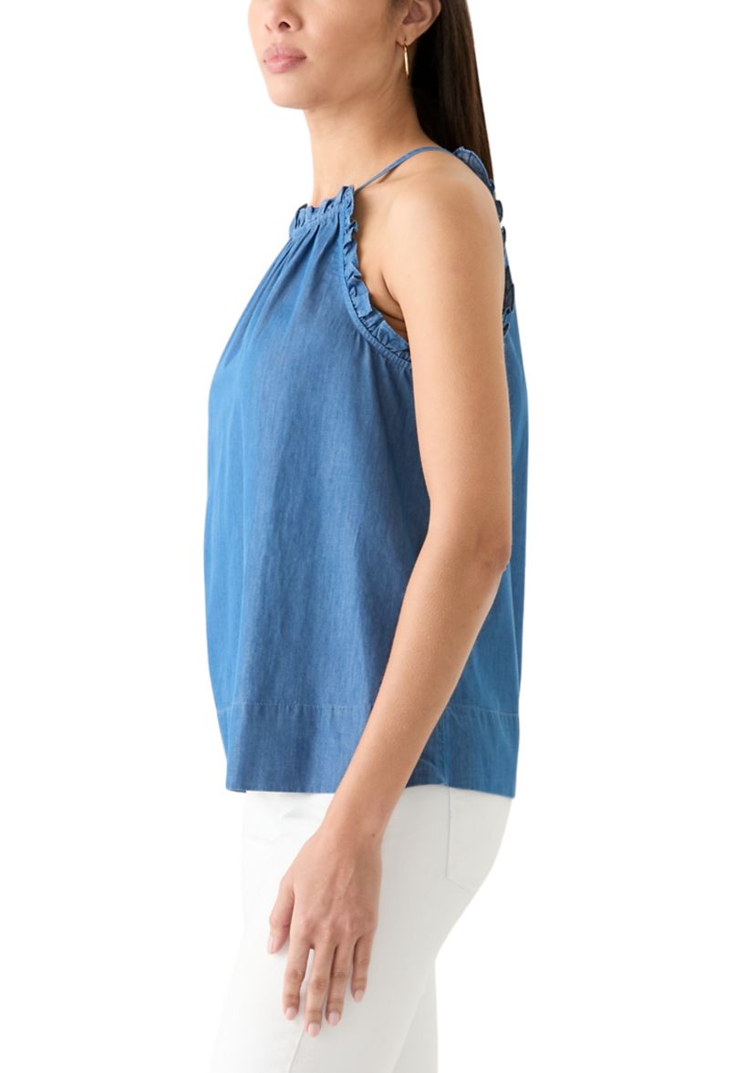 Womens Ruffle Halter Neck Top