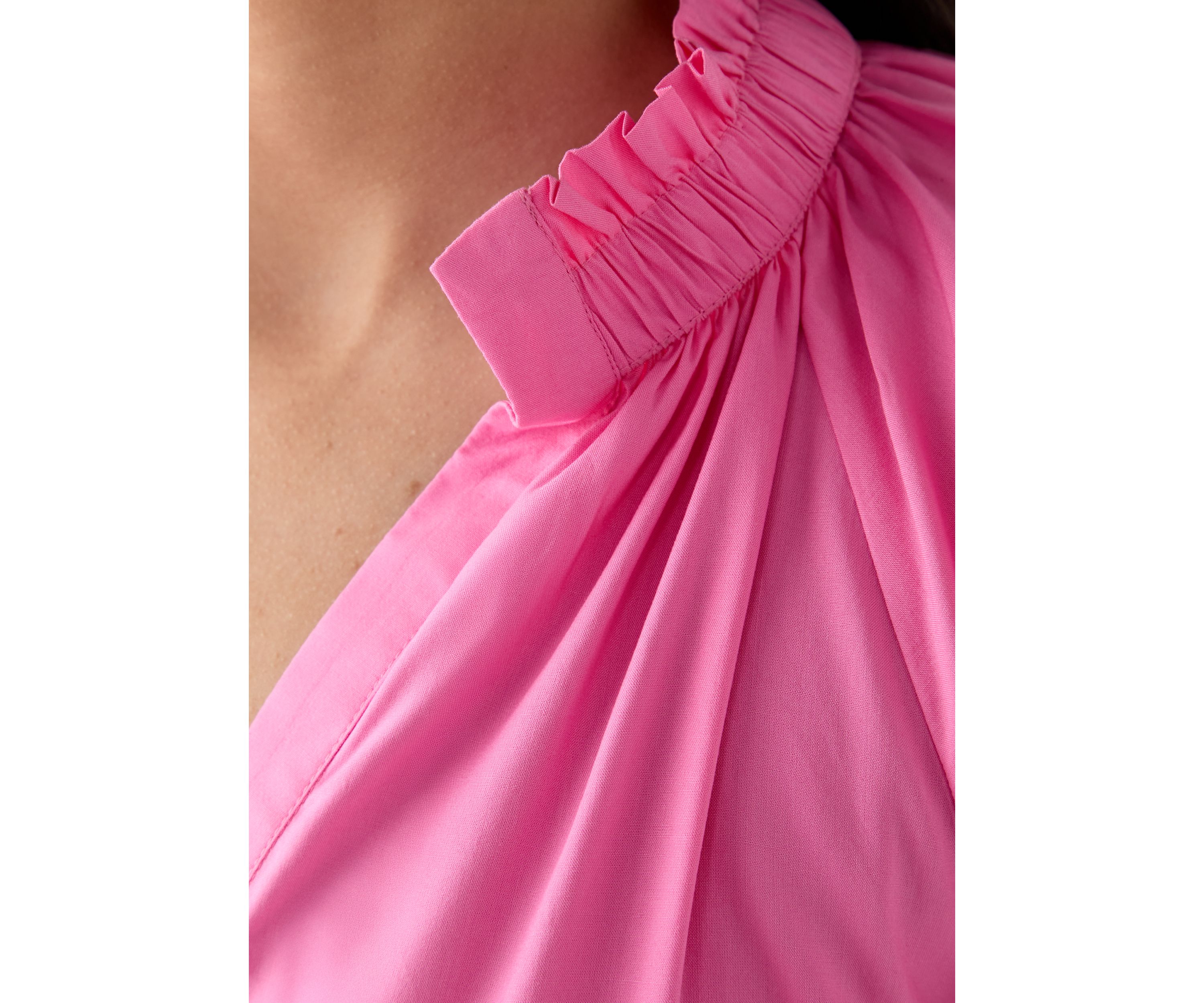 Womens Short Flutter Sleeve Peasant Top