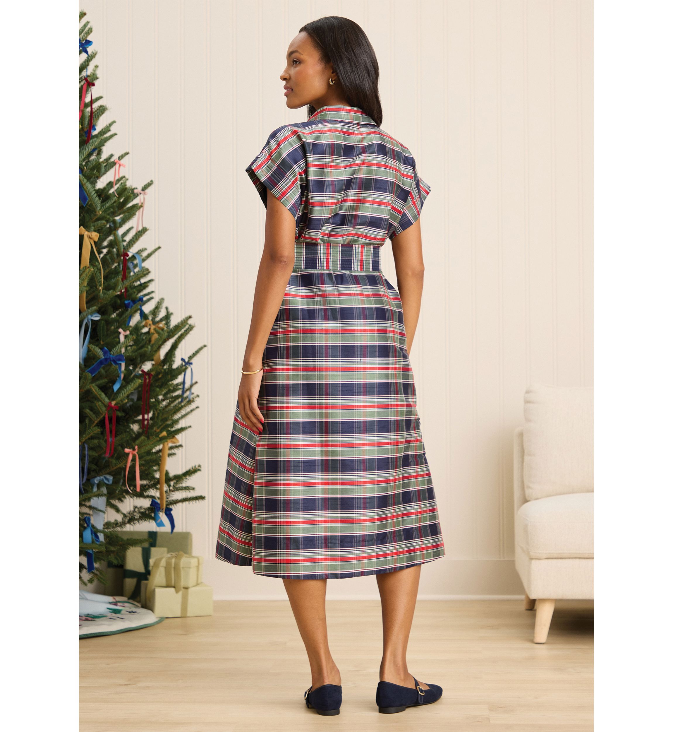 Sewing Down South x Crown & Ivy™ Sew Merry Midi Shirt Dress