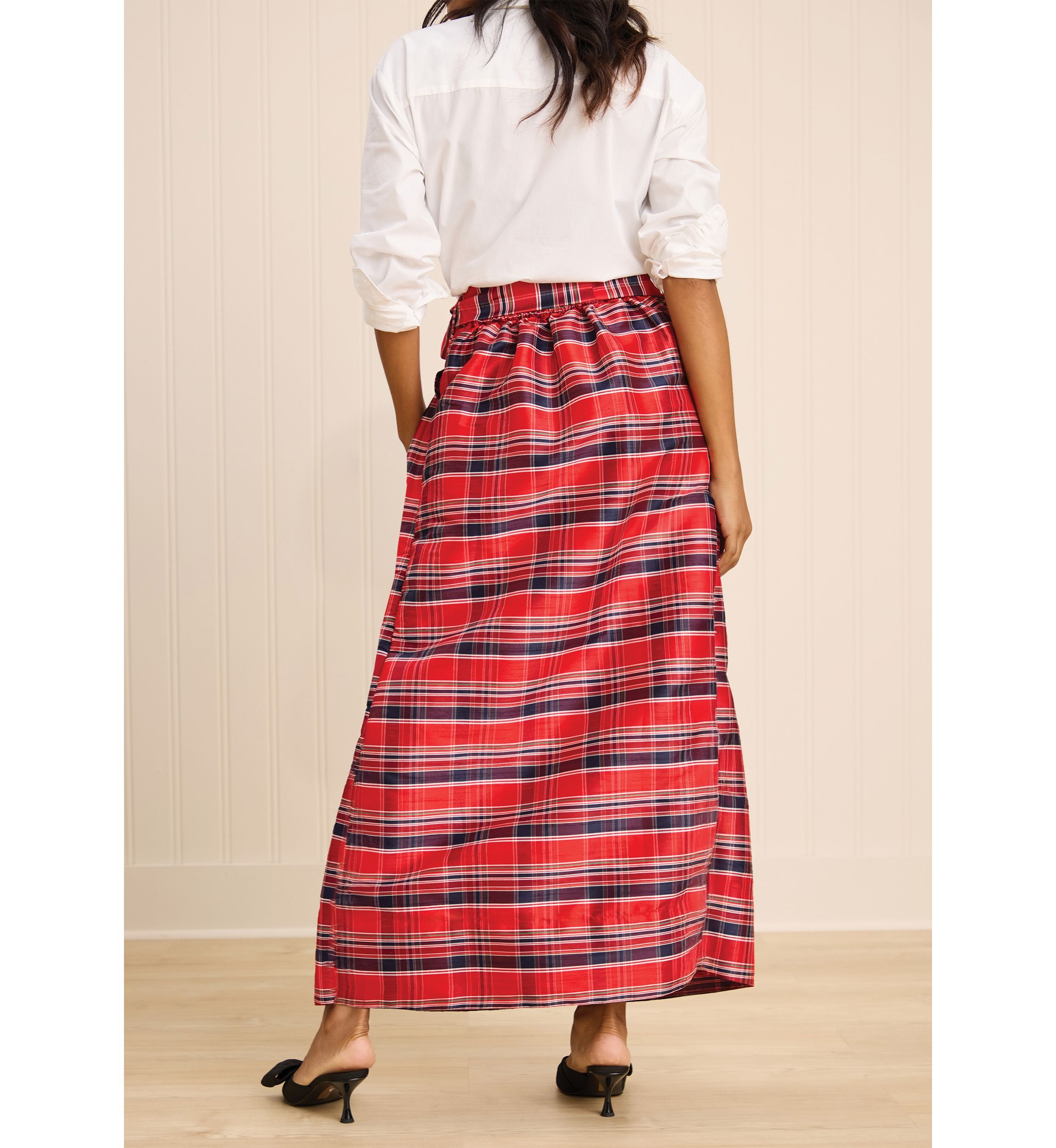 Sewing Down South x Crown & Ivy™ Sew Merry Pleated Maxi Skirt
