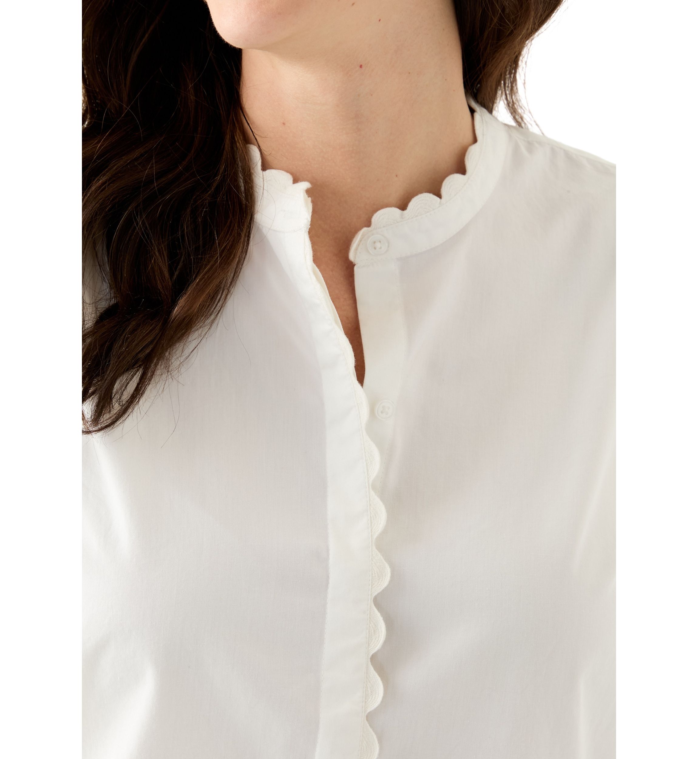 Womens Long Puff Sleeve Button Down Top