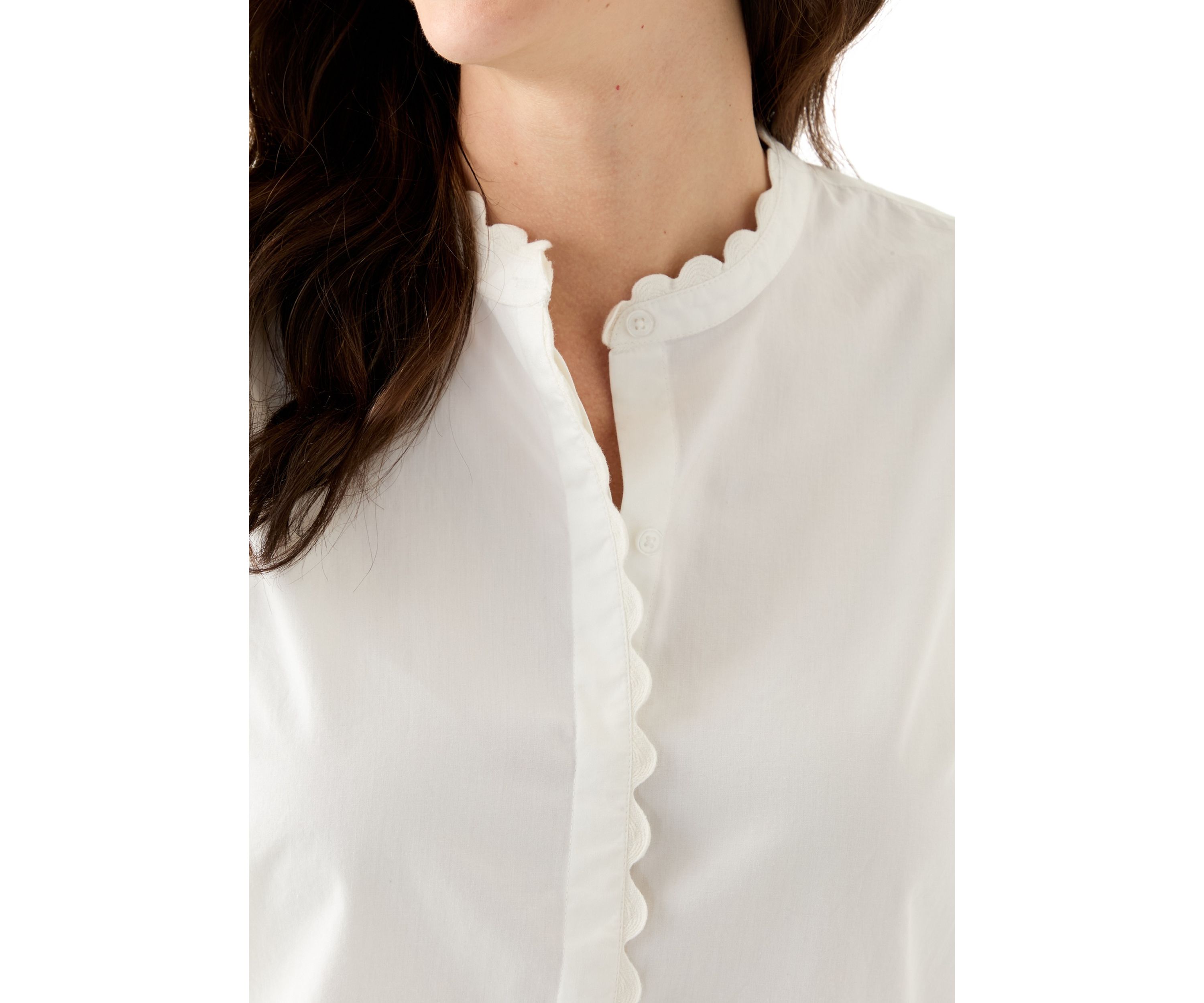 Womens Long Puff Sleeve Button Down Top