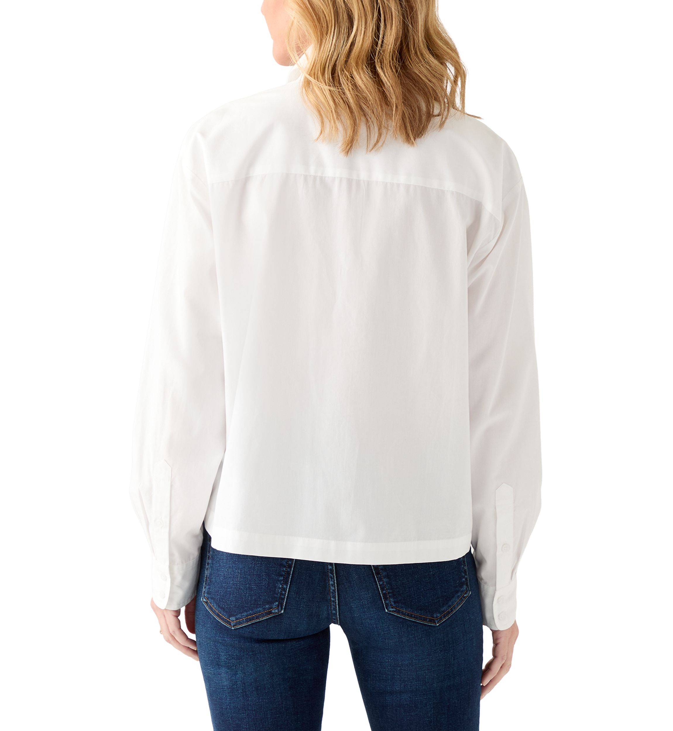 Womens Embellished Button Up Top