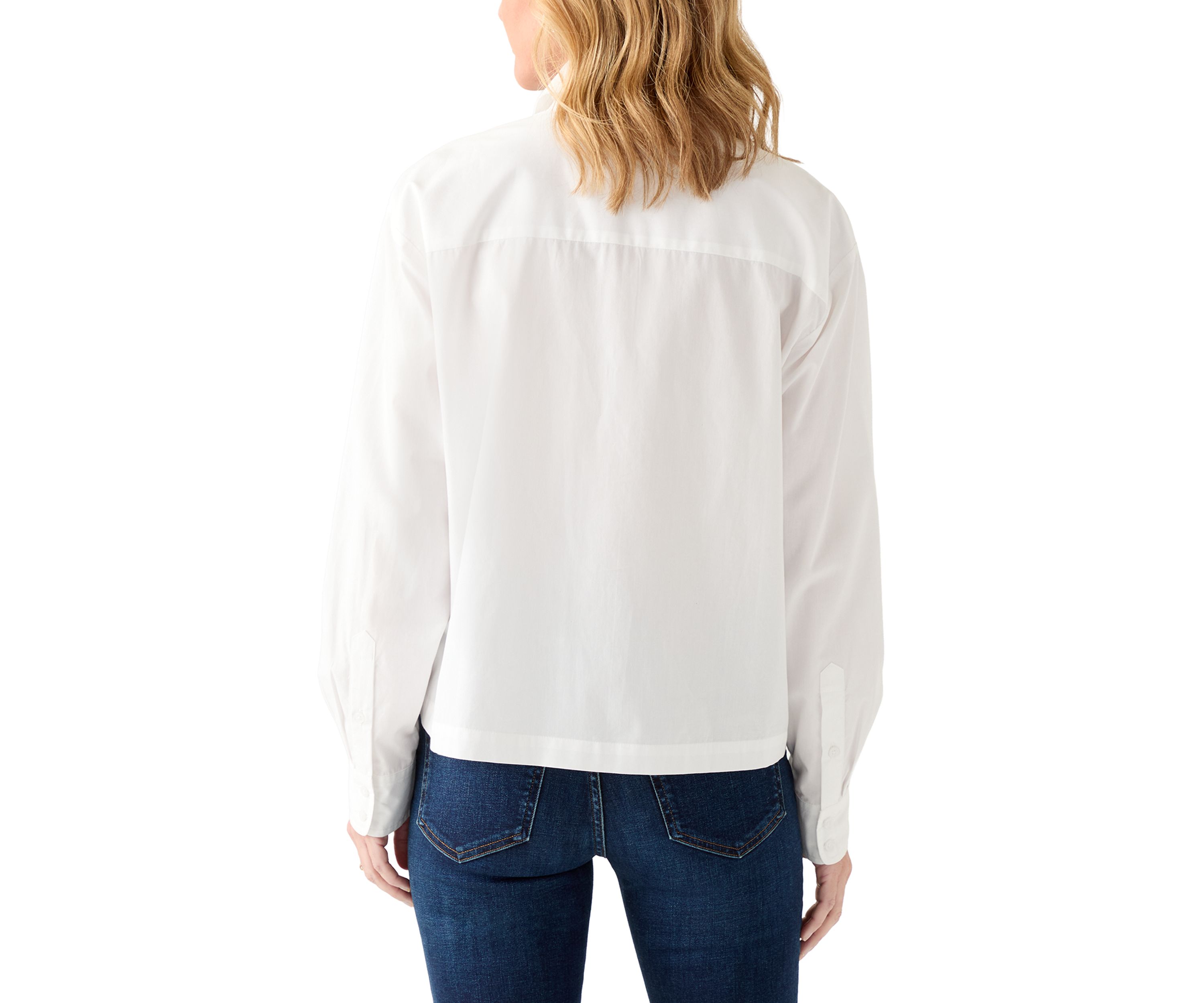 Womens Embellished Button Up Top