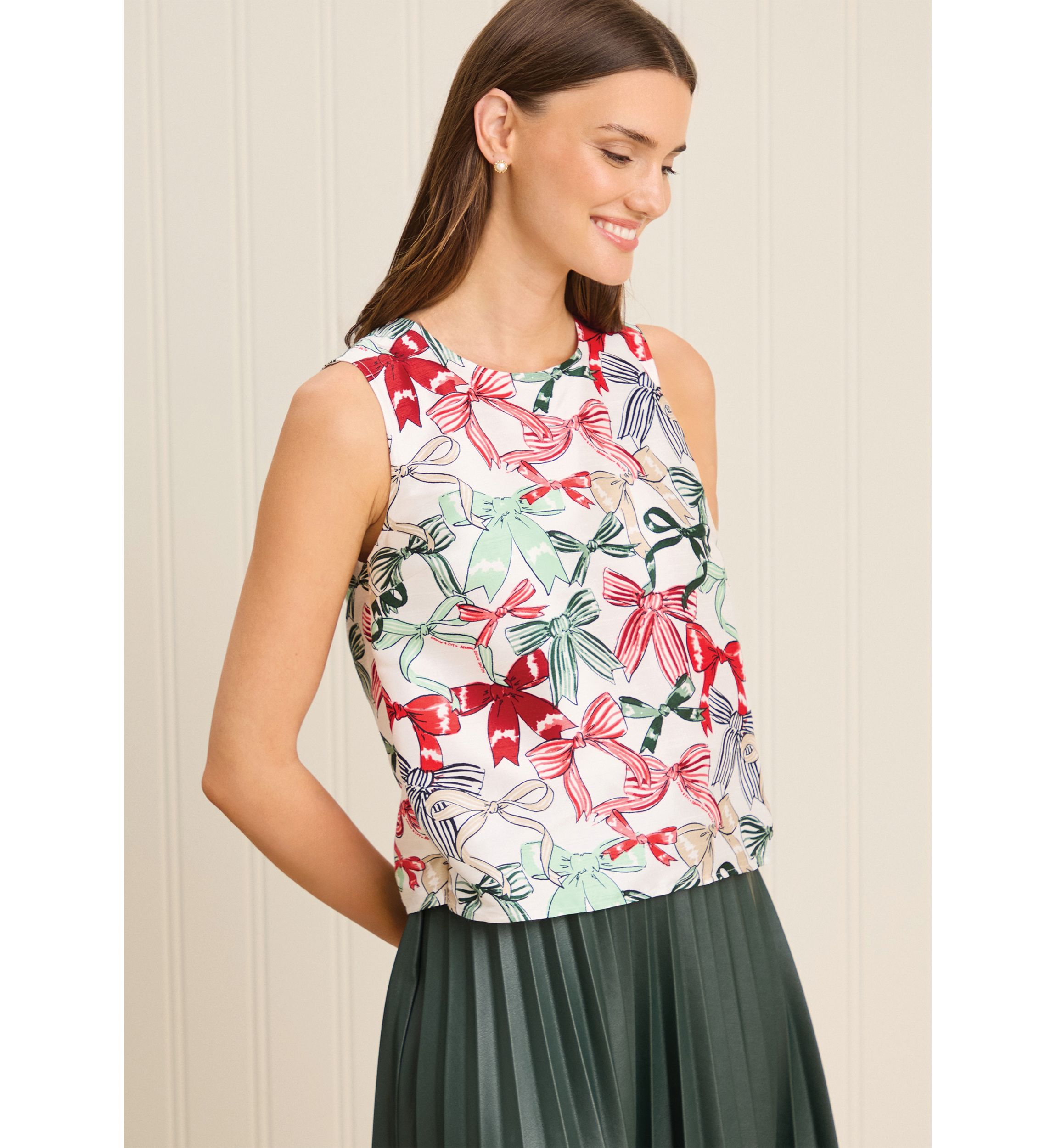 Sewing Down South x Crown & Ivy™ Sew Merry Bow Back Tank