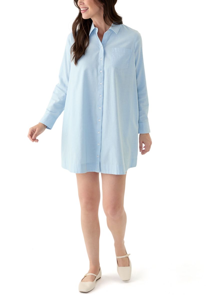 Womens A-Line Shirt Dress