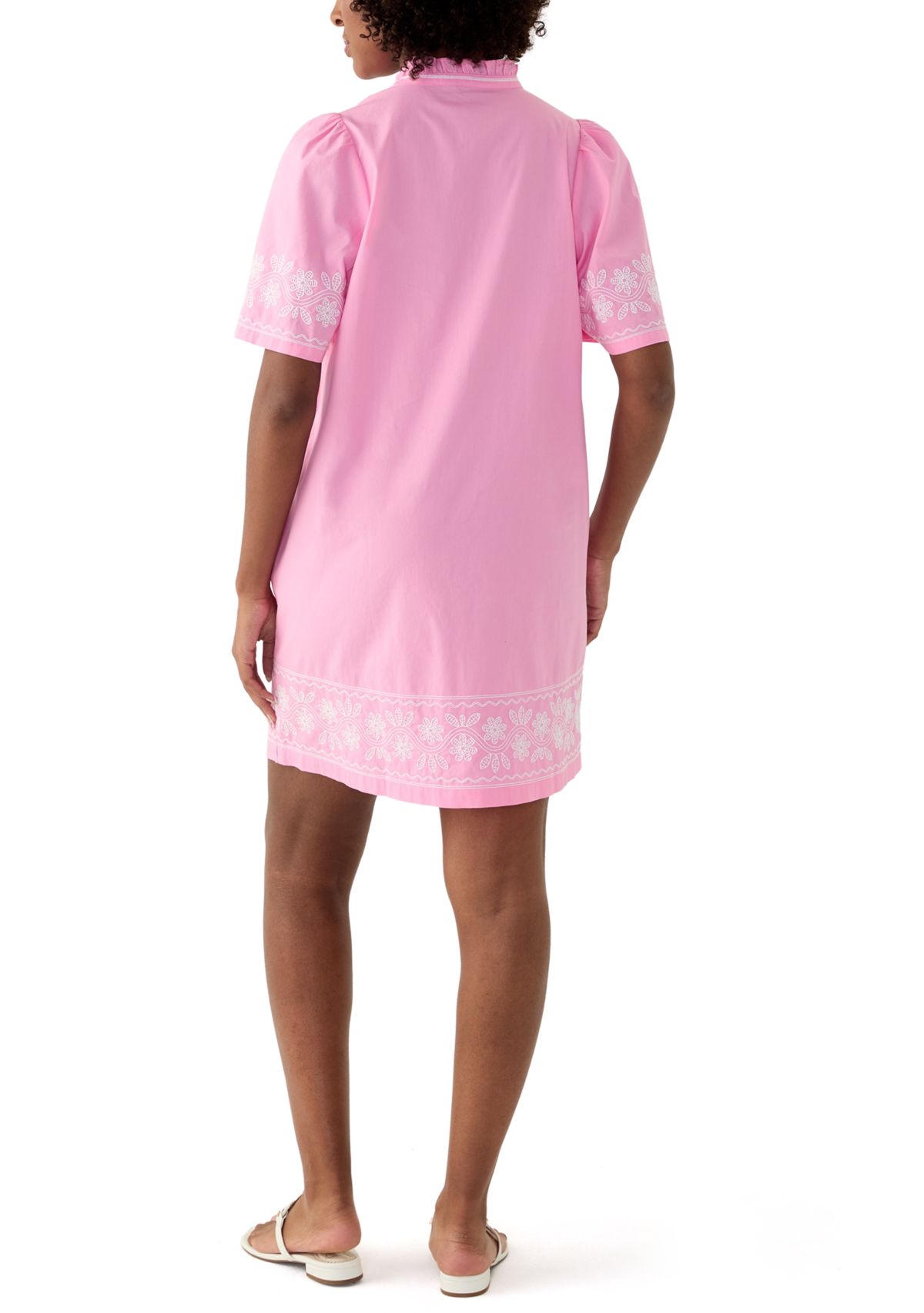 Womens Embroidered Mini Dress