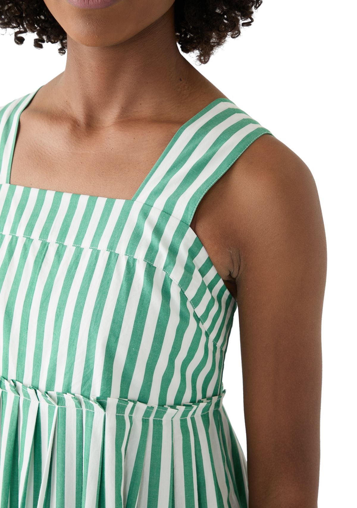 Womens Sleeveless Striped Tiered Maxi Dress