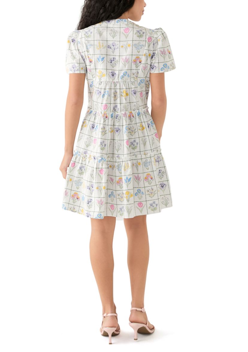 Womens Short Sleeve Tiered Dress
