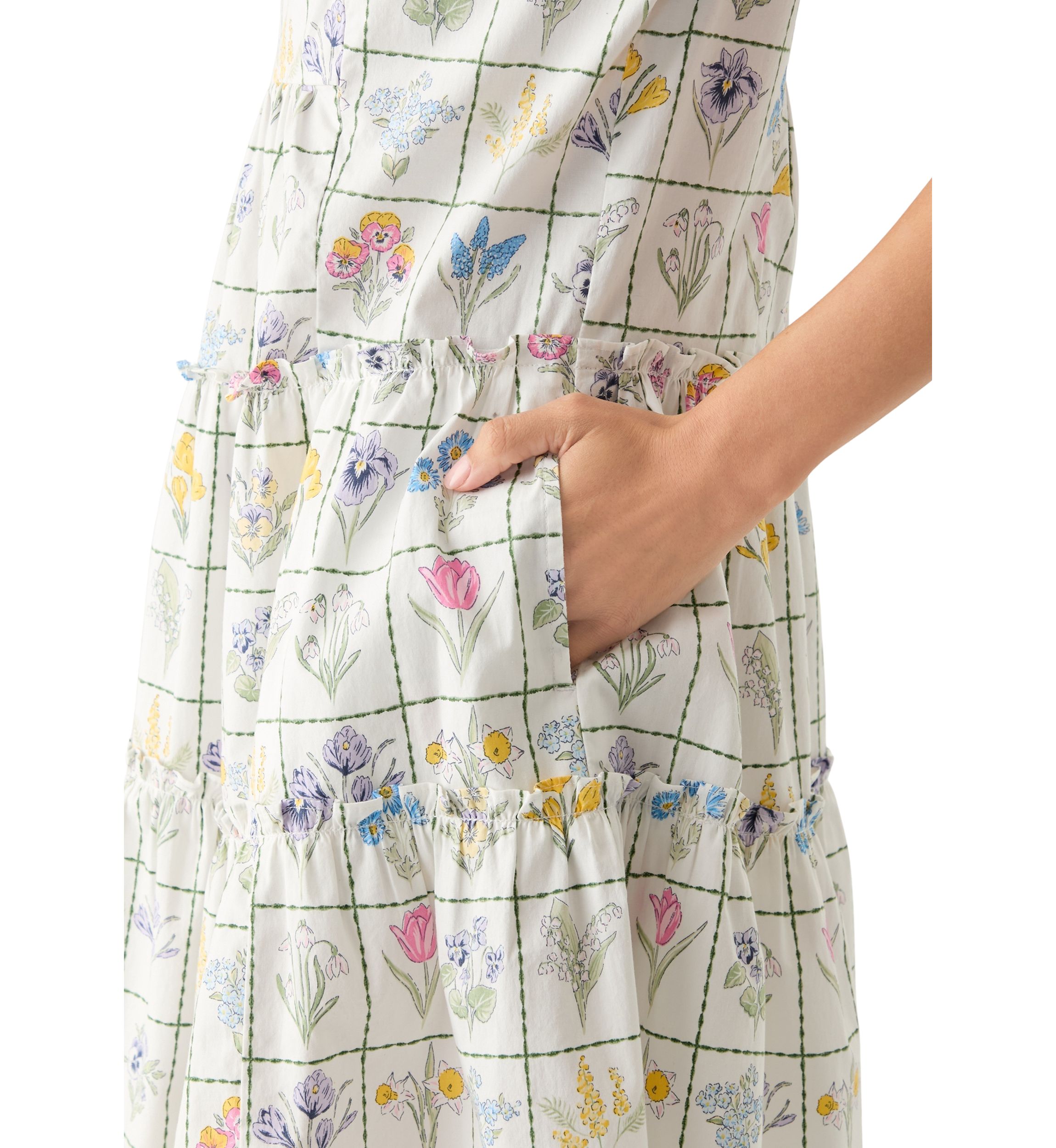Womens Short Sleeve Tiered Dress
