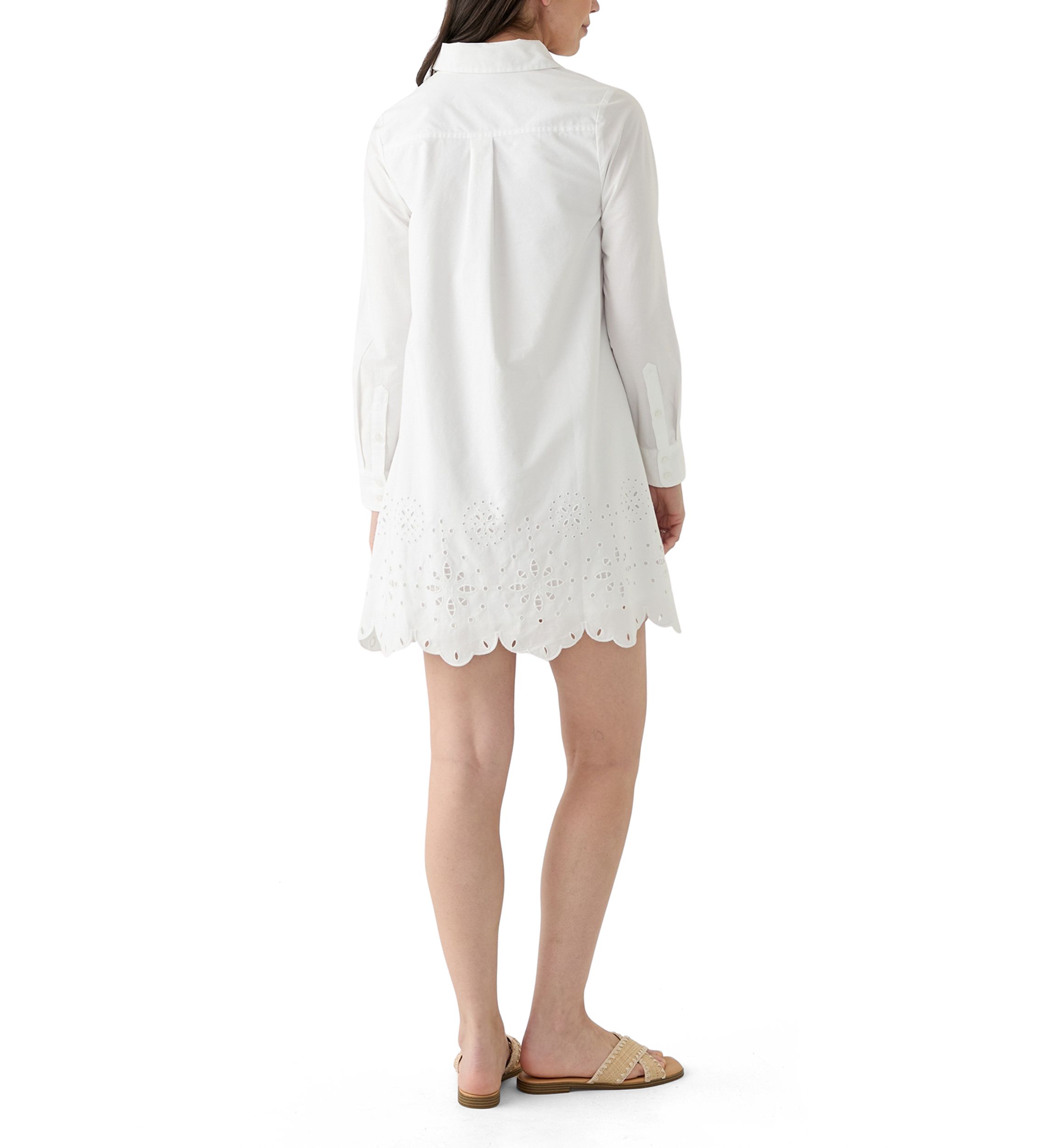 Womens Eyelet Shirtdress