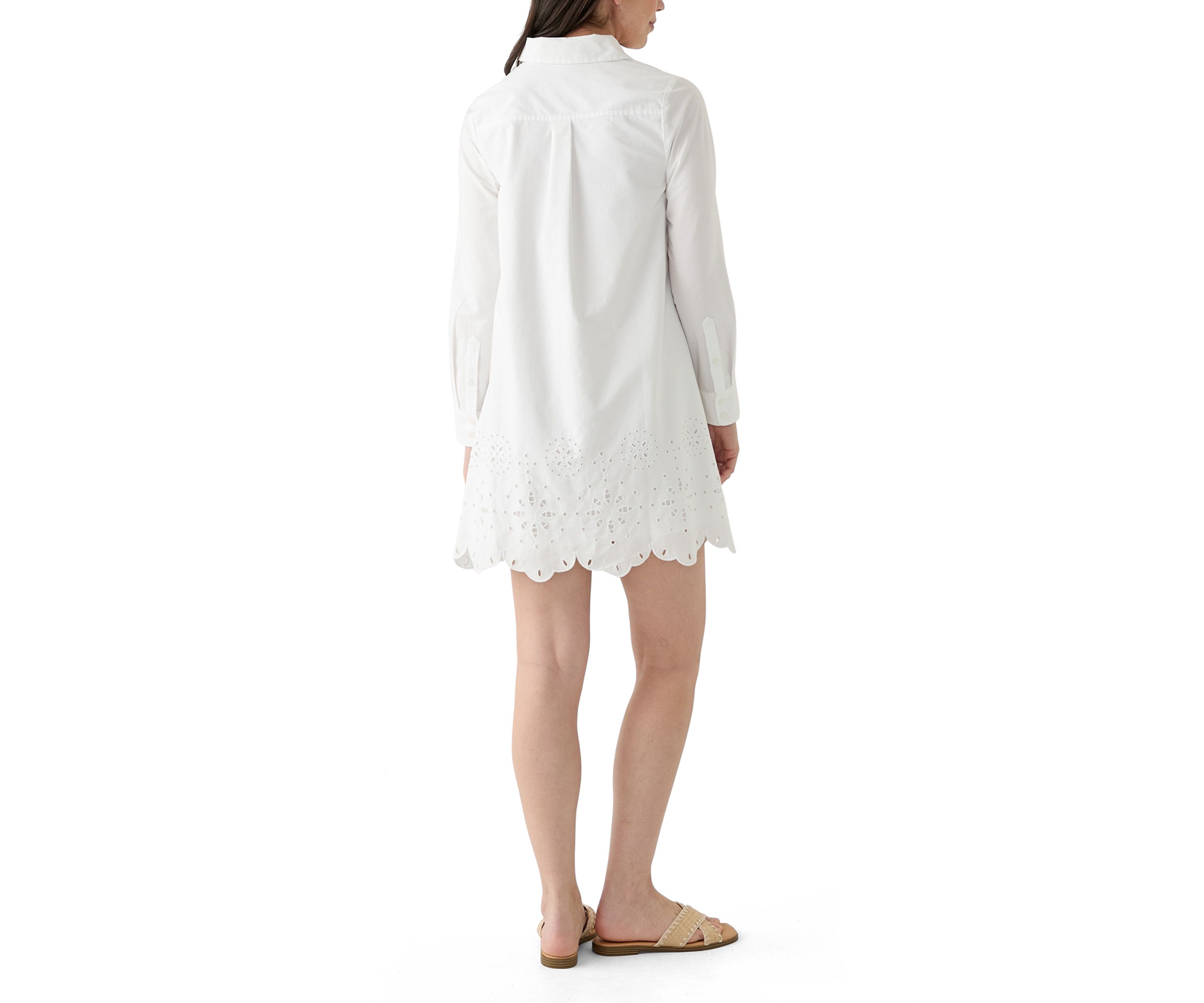 Womens Eyelet Shirtdress
