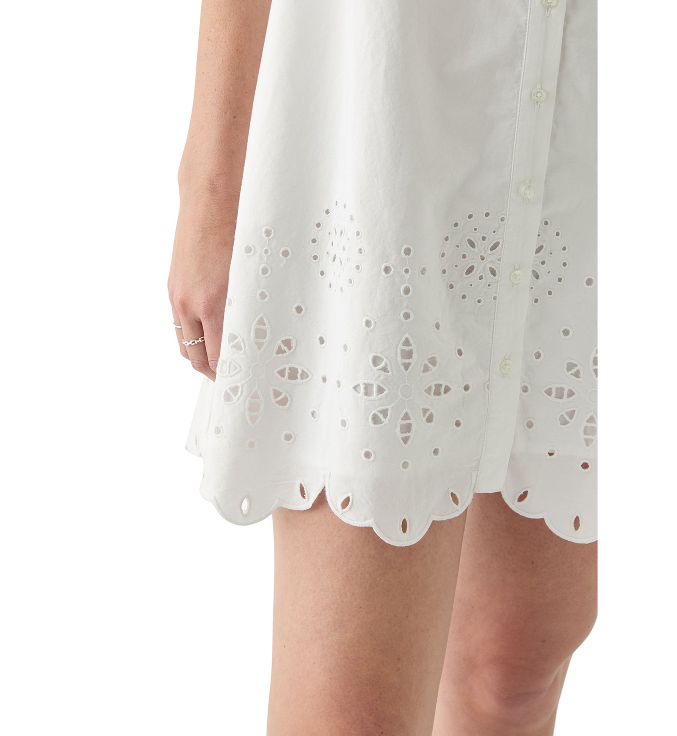 Womens Eyelet Shirtdress