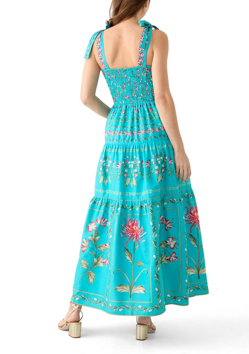Womens Sleeveless Printed Maxi Dress