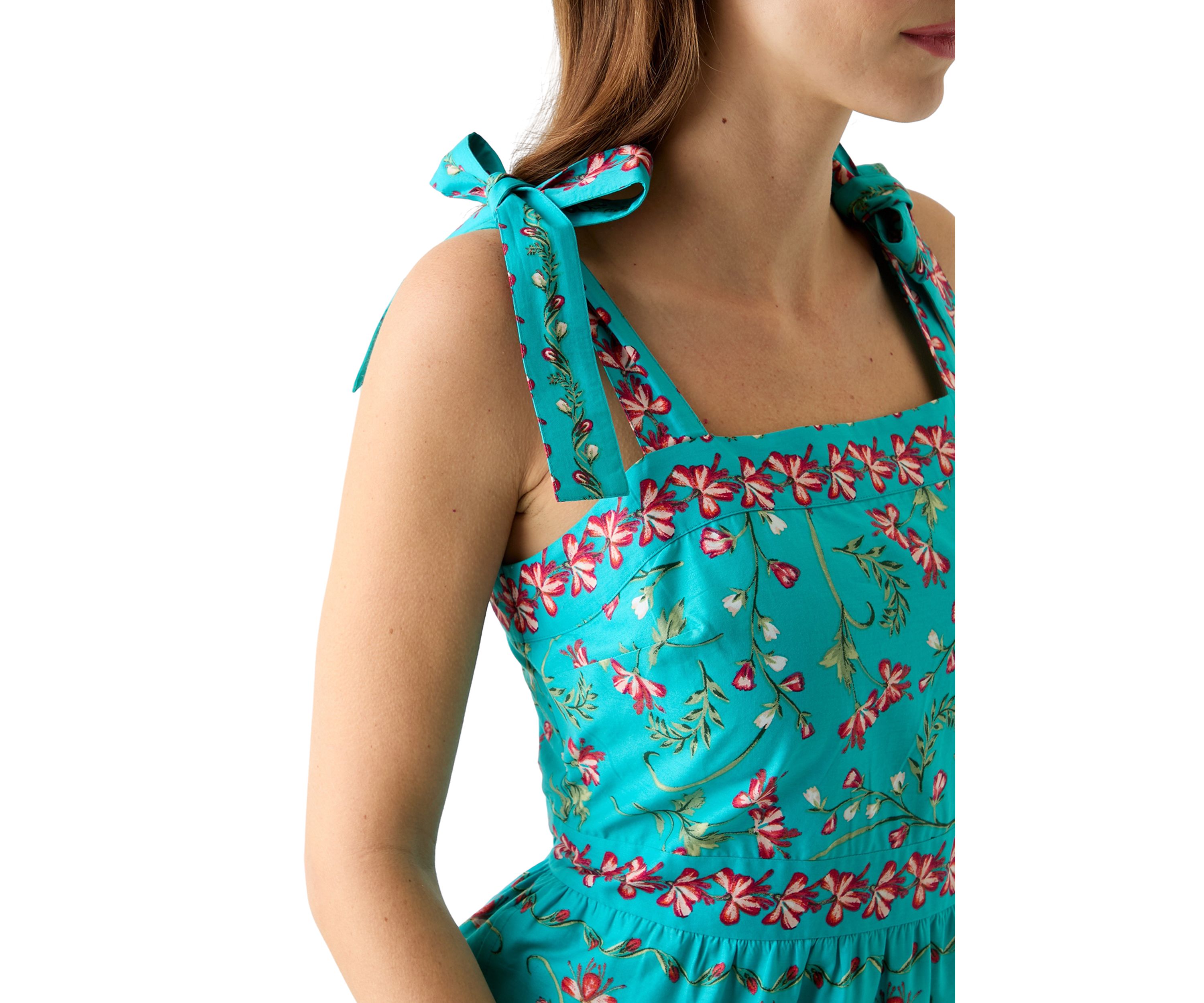 Womens Sleeveless Printed Maxi Dress