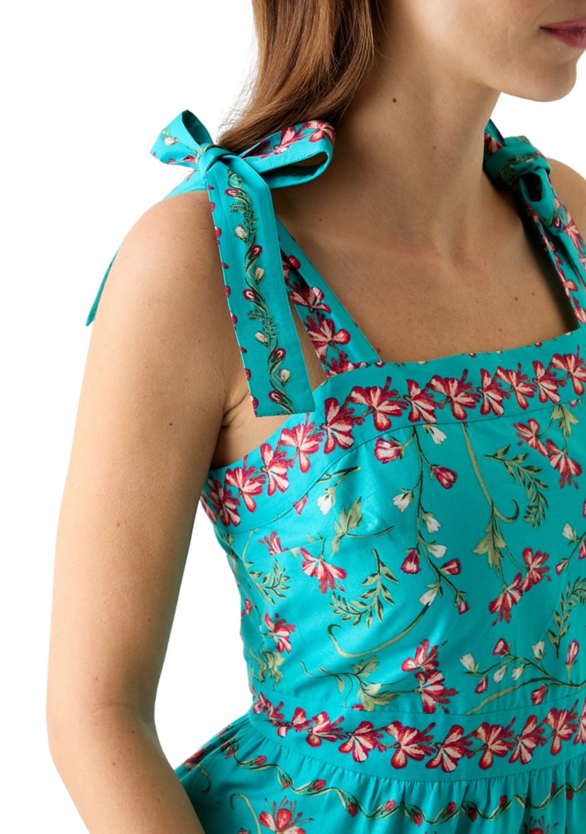 Womens Sleeveless Printed Maxi Dress