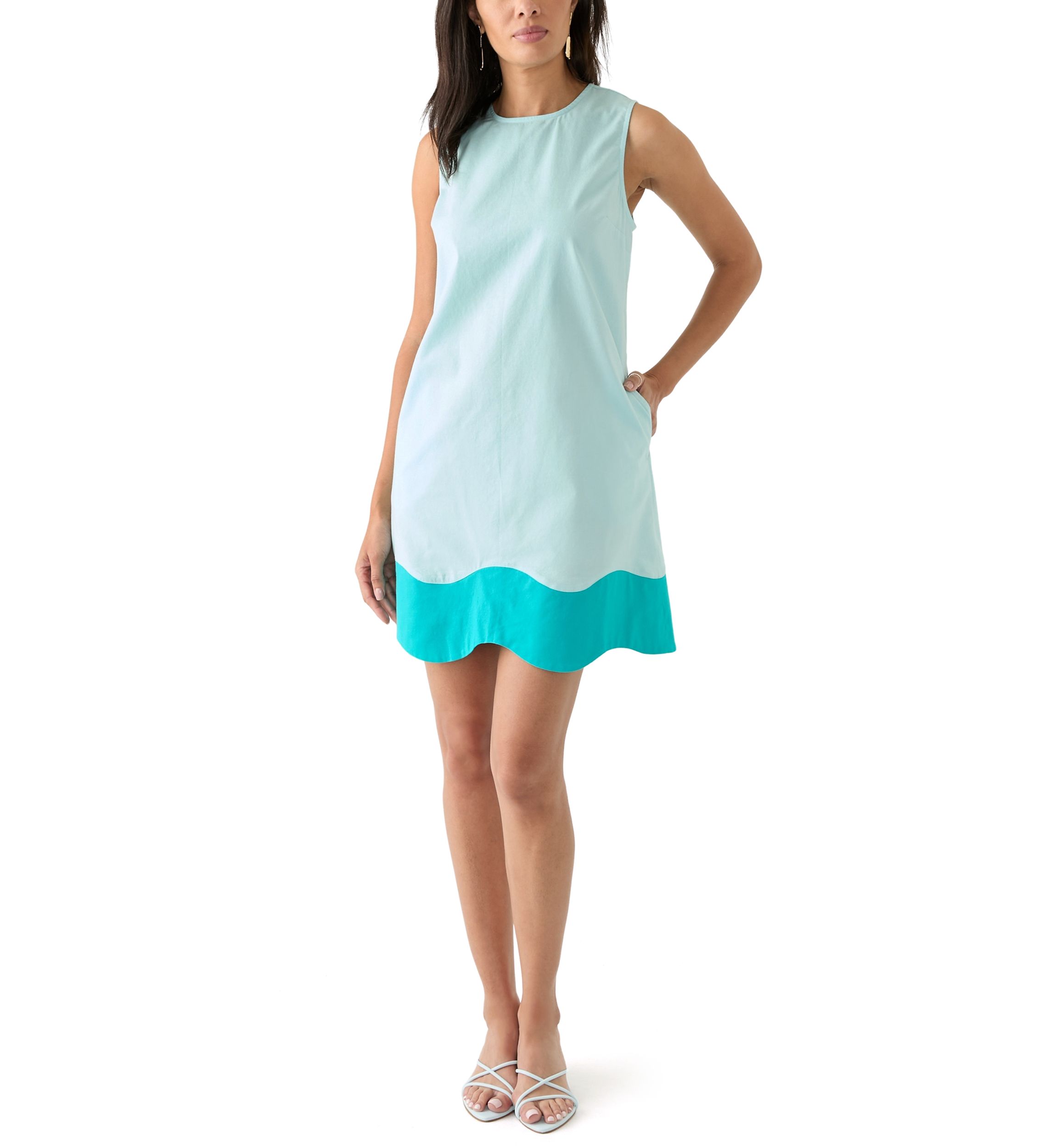 Womens Sleeveless Straight Dress