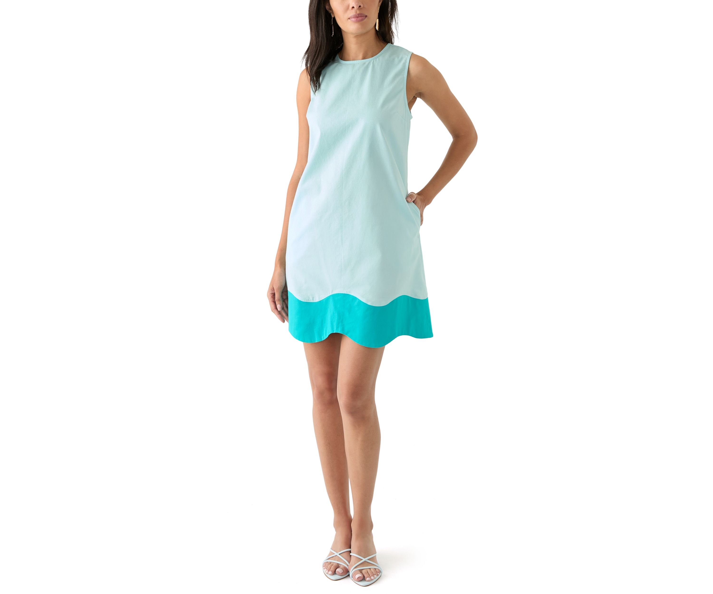 Womens Sleeveless Straight Dress