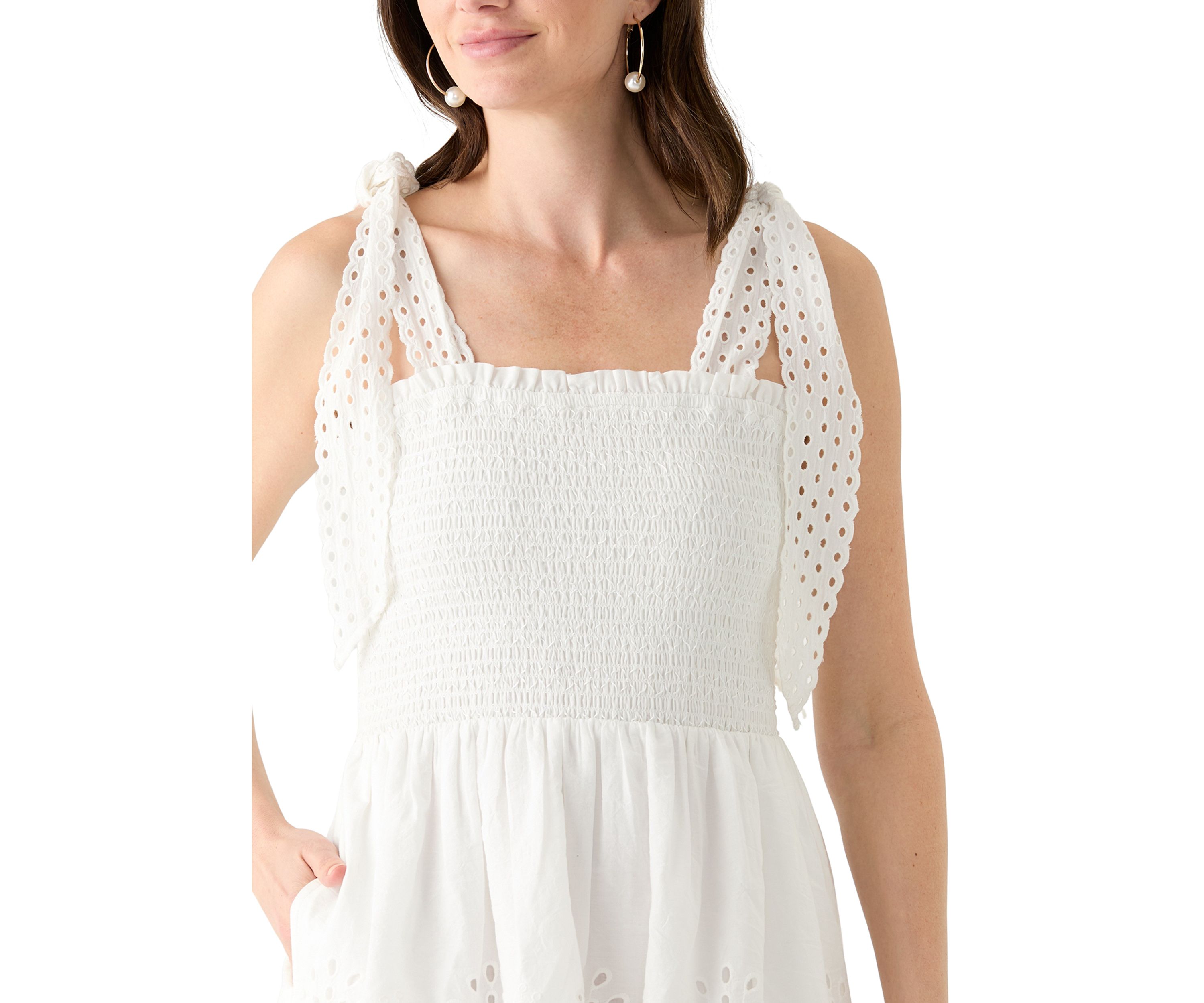 Womens Sleeveless Smock Dress