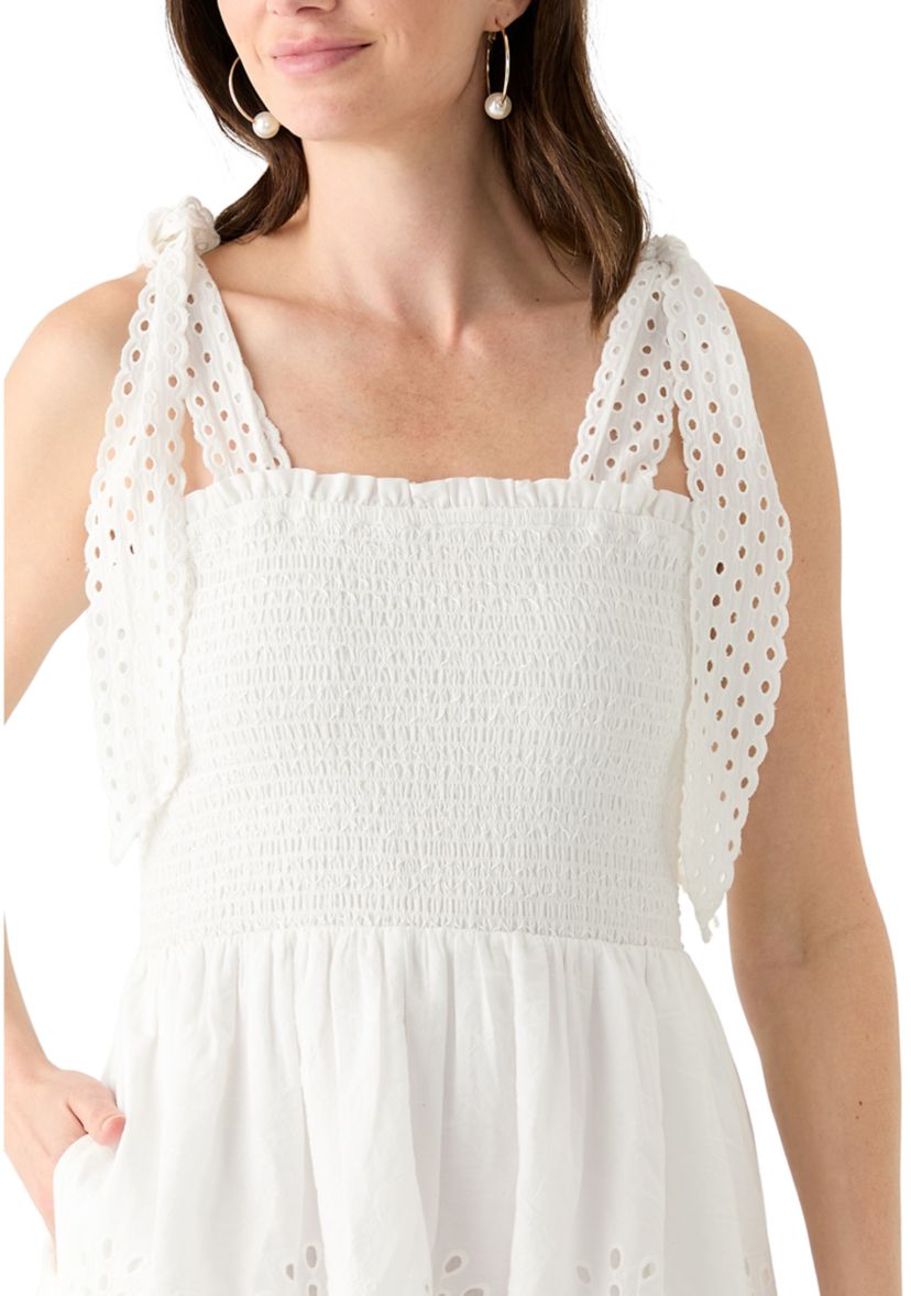 Womens Sleeveless Smock Dress