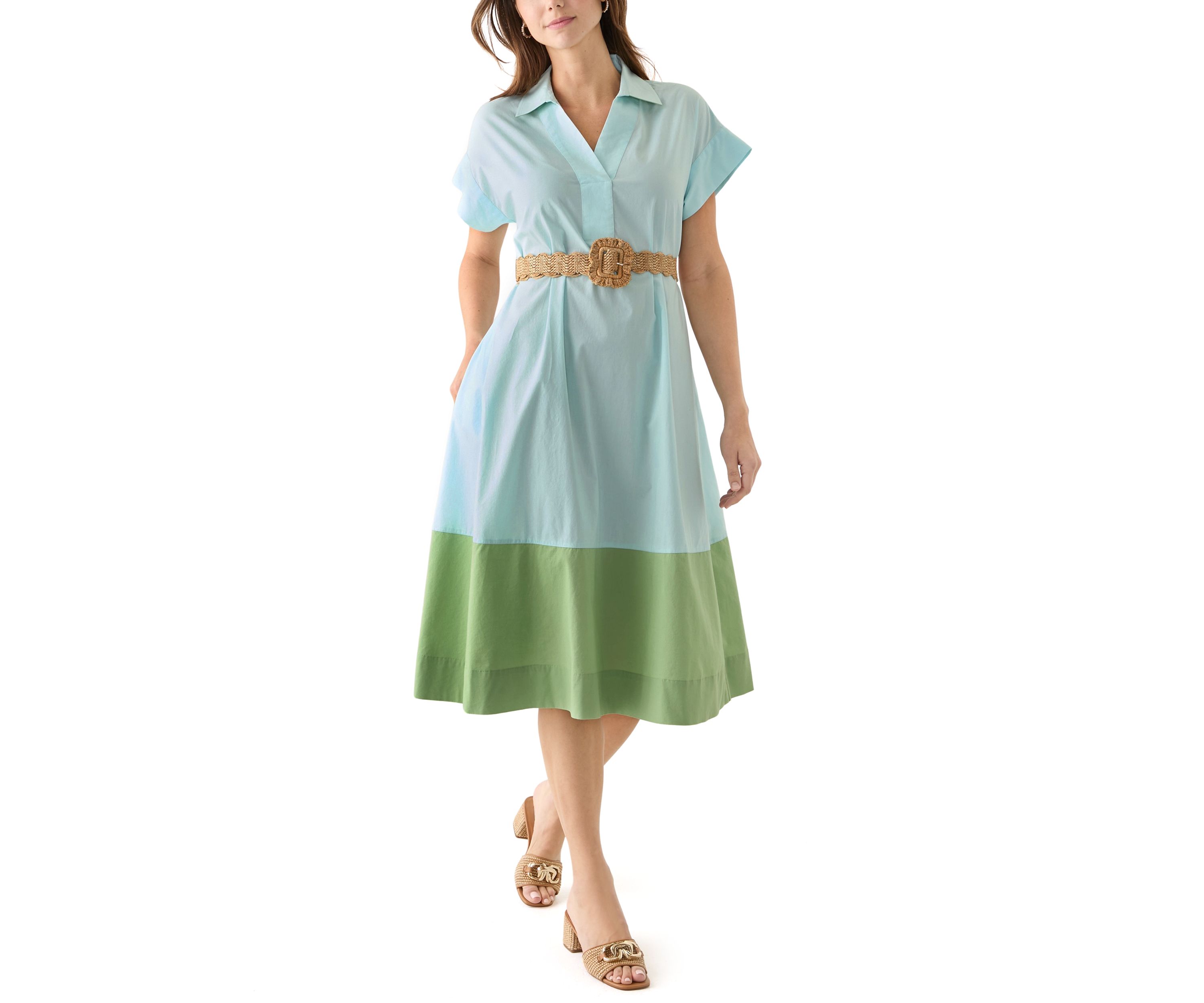 Womens Short Sleeve Dolman Straight Dress