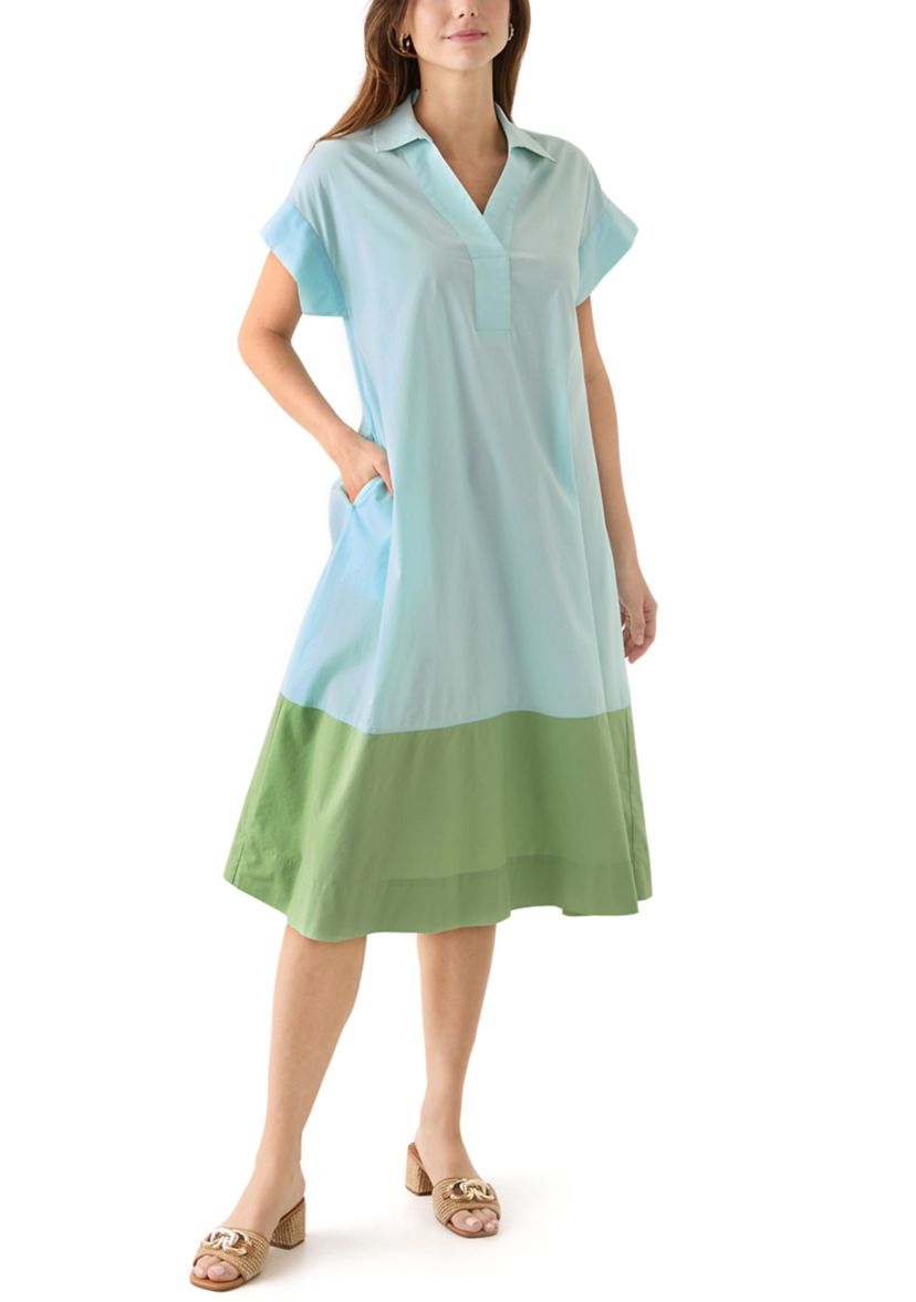 Womens Short Sleeve Dolman Straight Dress