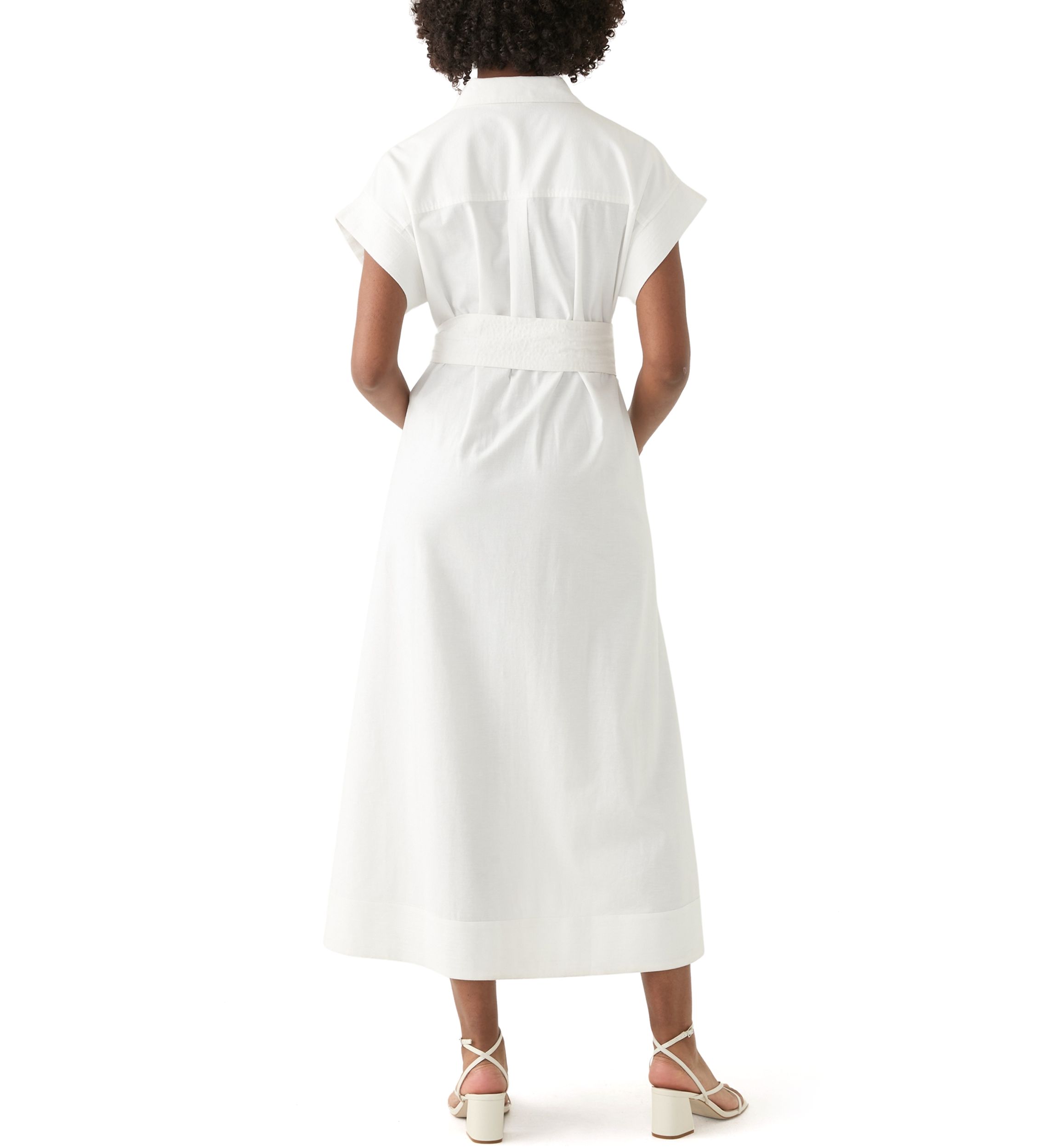 Womens Short Dolman Sleeve Midi Dress