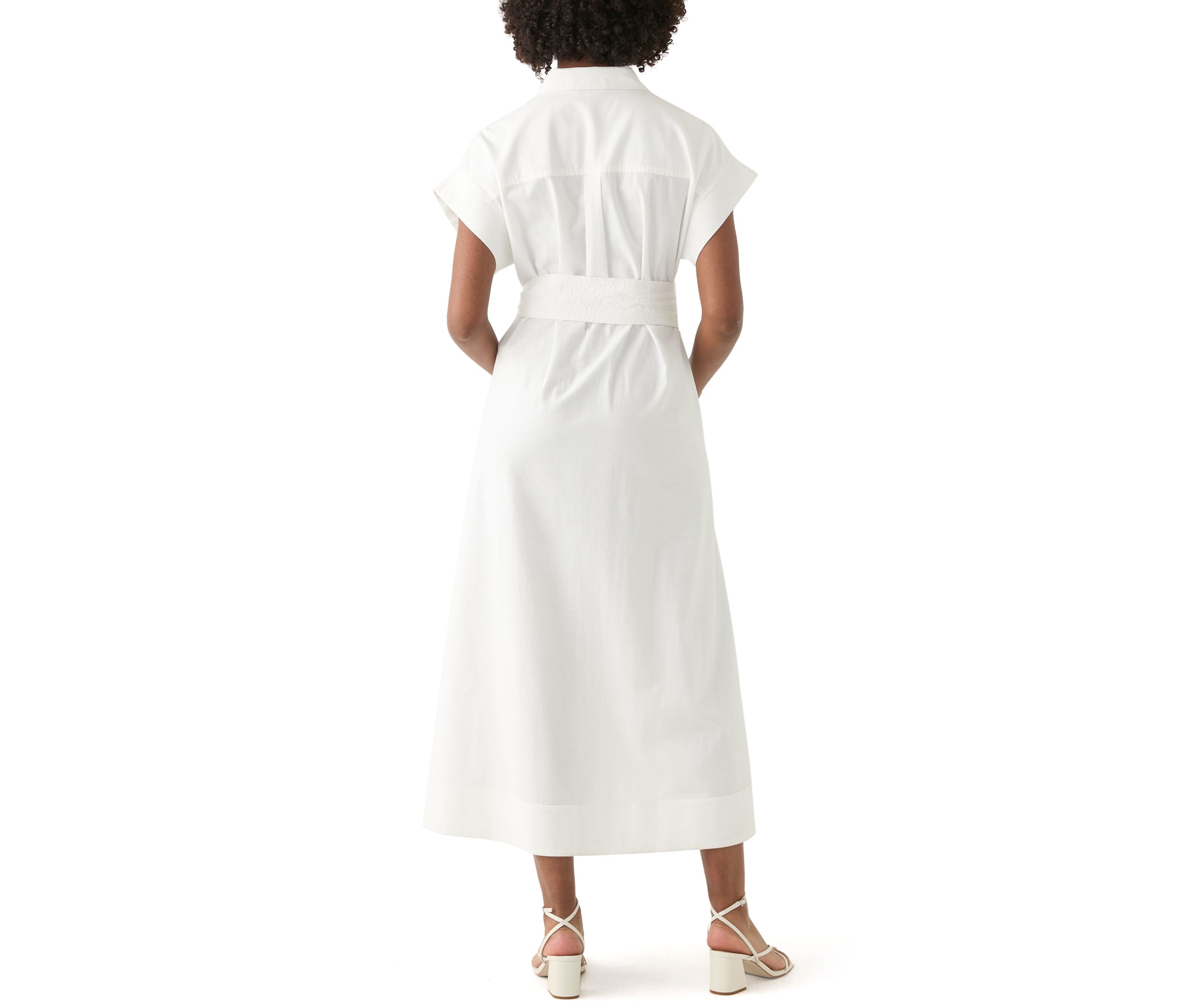 Womens Short Dolman Sleeve Midi Dress