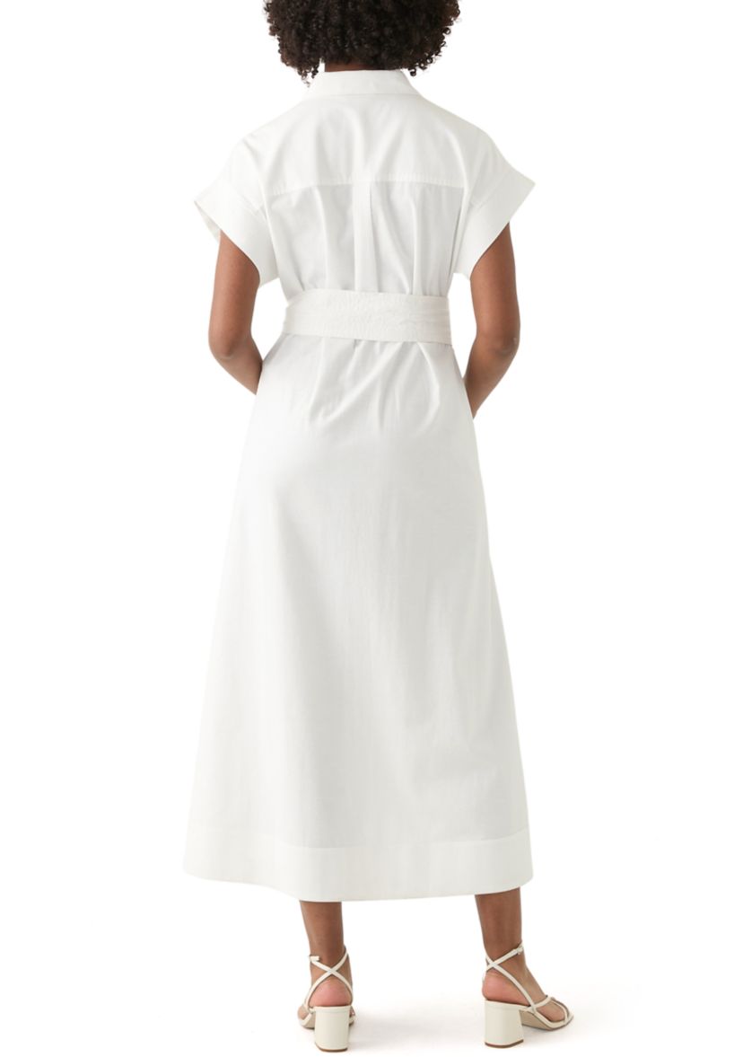 Womens Short Dolman Sleeve Midi Dress